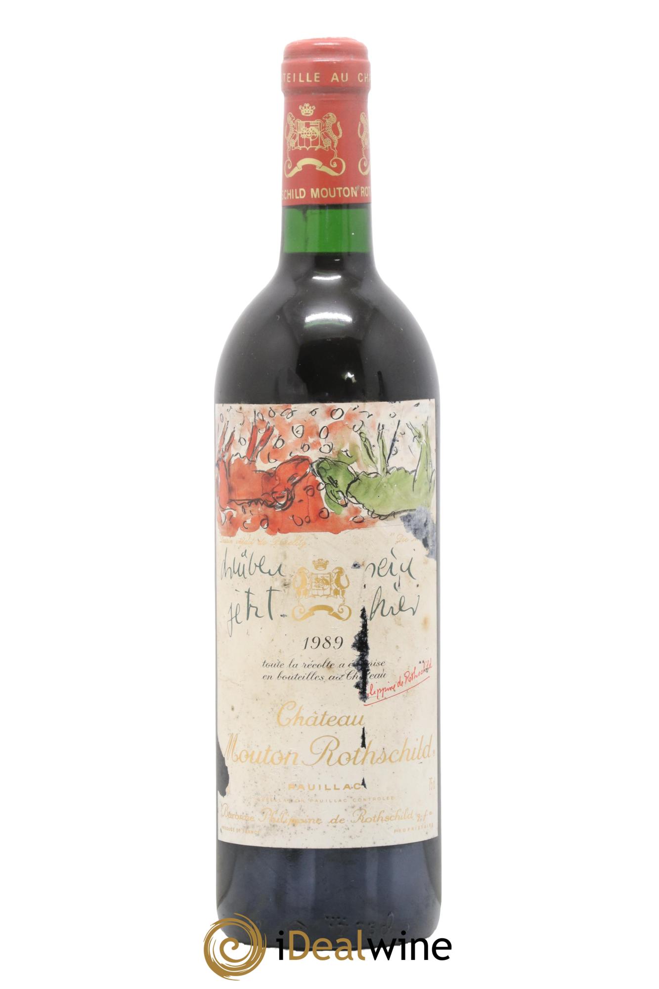 Château Mouton Rothschild 1er Grand Cru Classé 1989 - Lot de 1 bouteille - 0