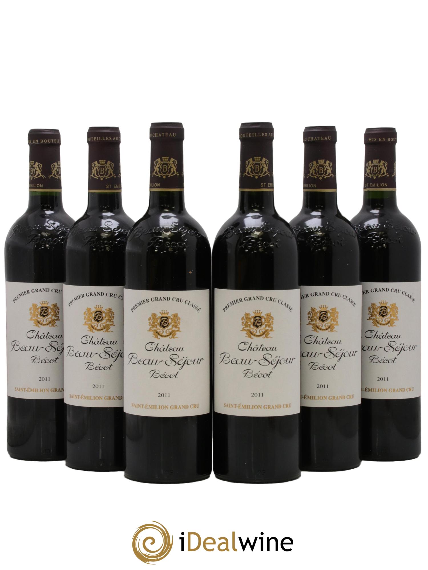 Château Beau-Séjour Bécot 1er Grand Cru Classé B 2011 - Lot de 6 bouteilles - 0