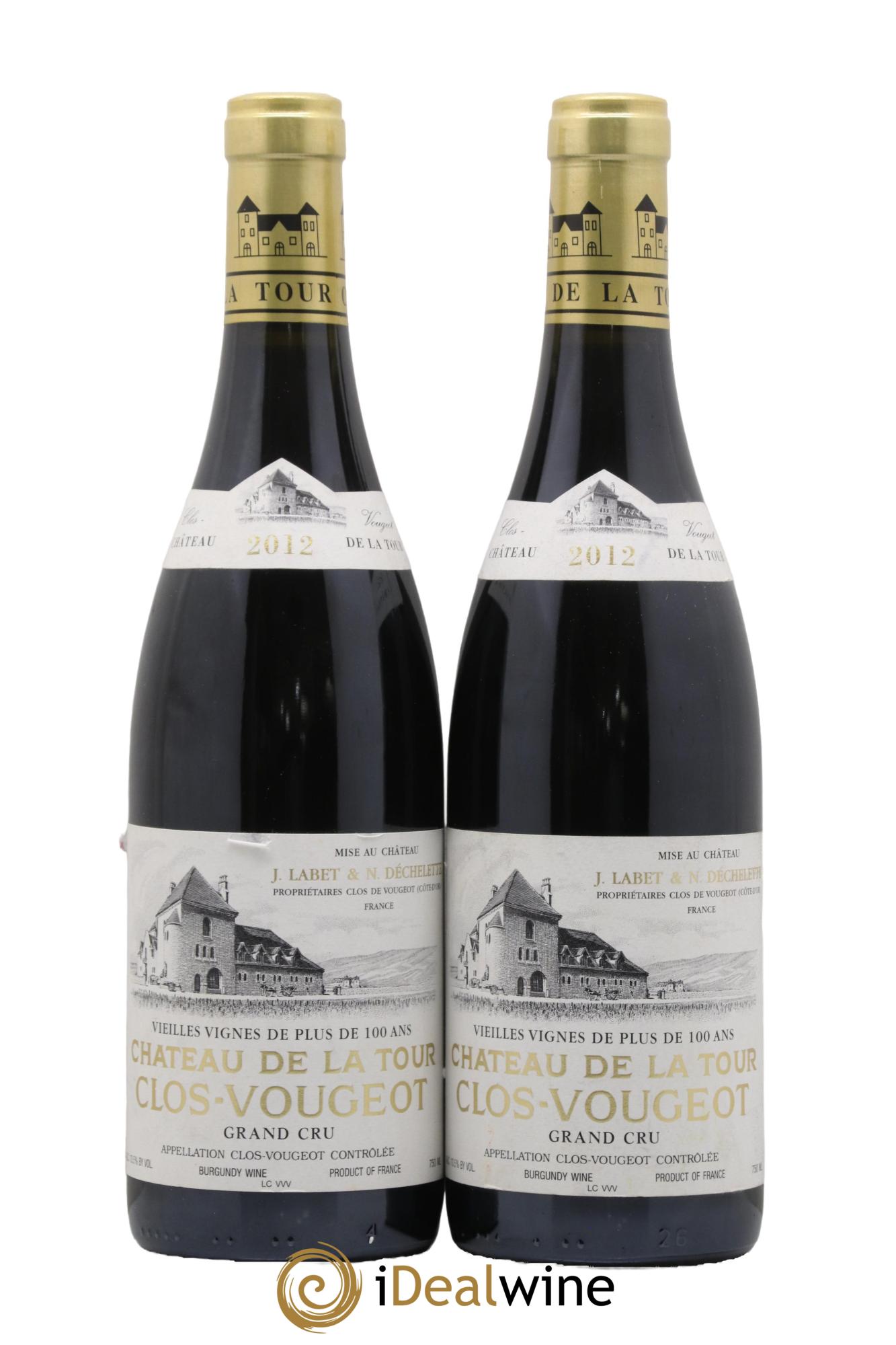 Clos de Vougeot Grand Cru Vieilles Vignes Château de La Tour 2012 - Lot of 2 bottles - 0