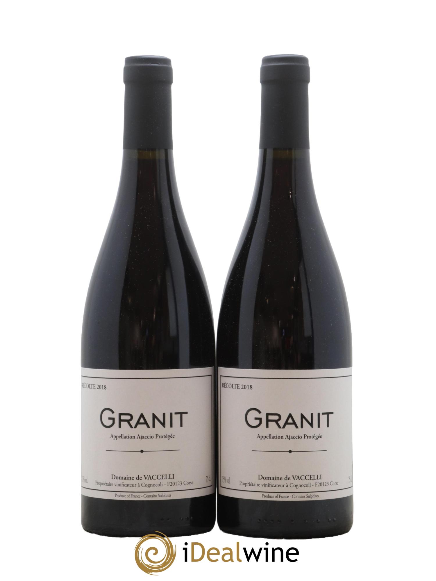 Ajaccio Granit Vaccelli 2018 - Lot de 2 bouteilles - 0