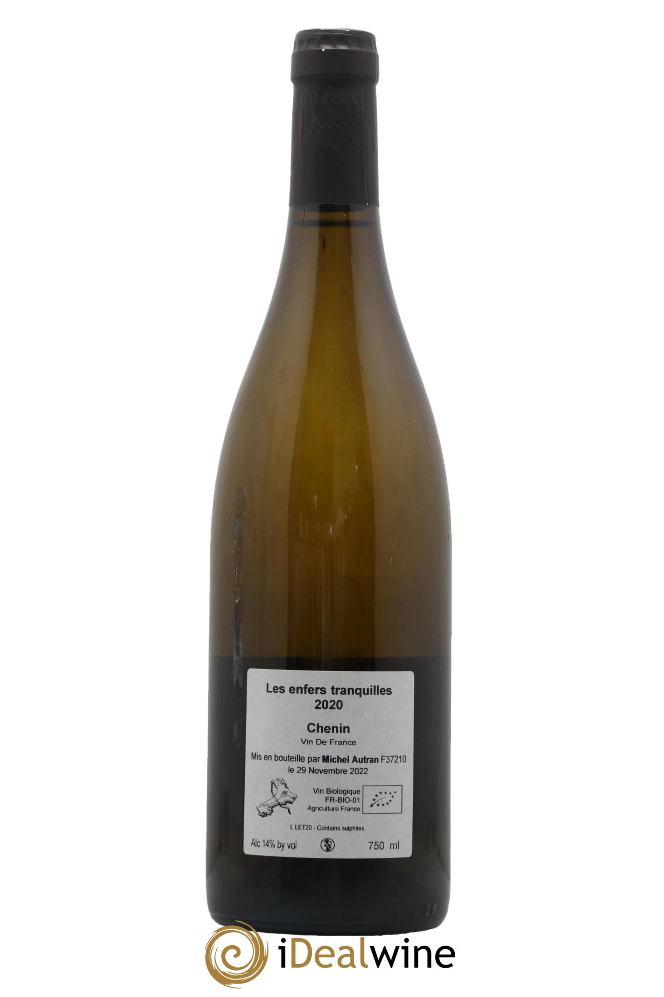 Vin de France Les Enfers Tranquilles Michel Autran 2020 - Lot de 1 bouteille - 1