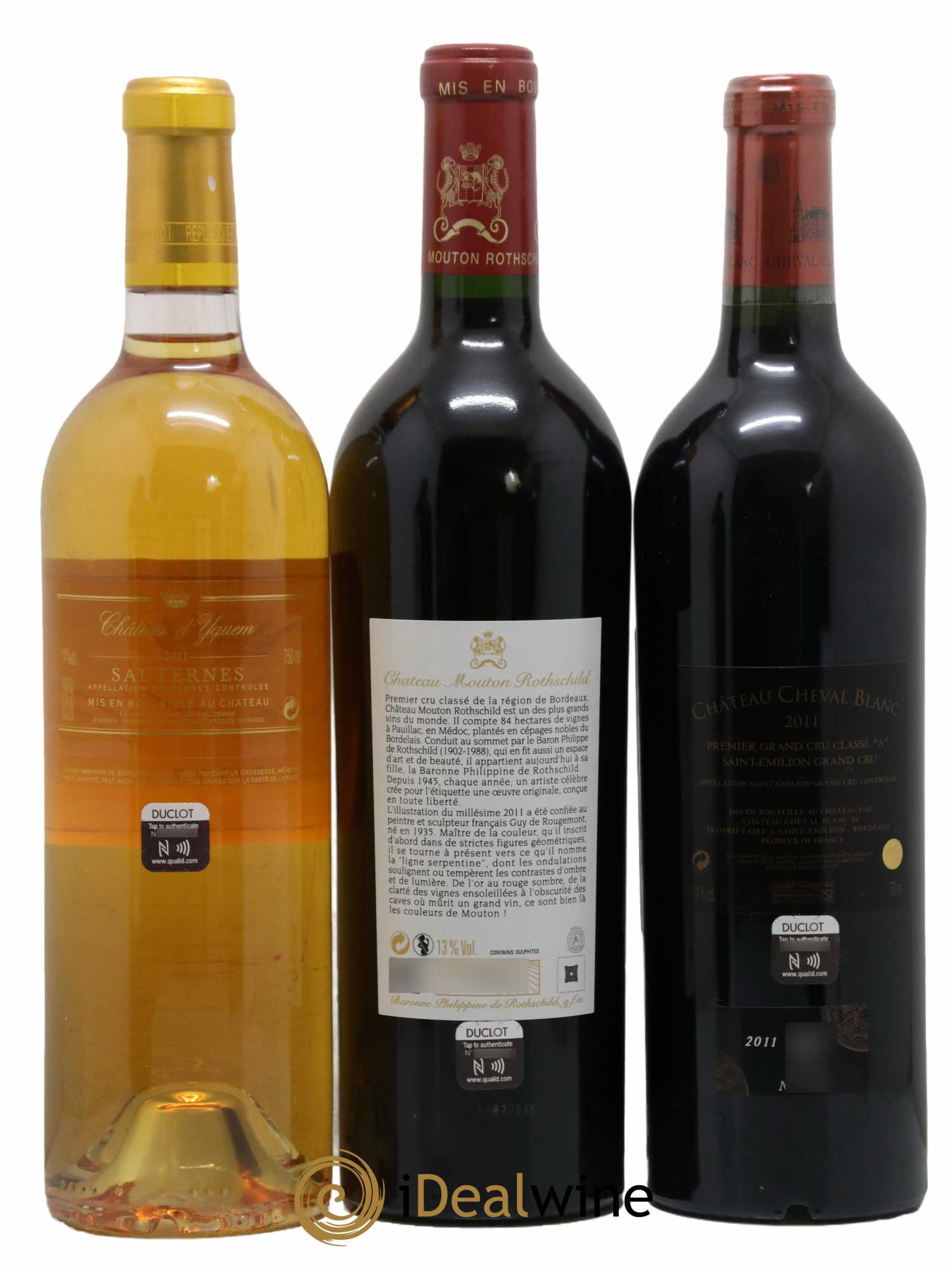 Caisse Collection Duclot 2011 Petrus - Lafitte - Margaux - Mouton Rothschild - Latour - Haut Brion - Mission Haut Brion - Cheval Blanc - Yquem 2011 - Lot of 9 bottles - 6