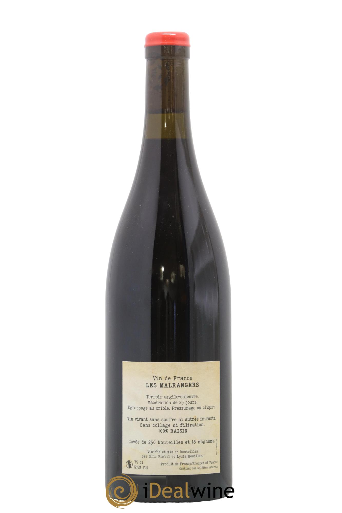 Vin de France Les Malrangers Eric Fimbel et Lydia Houillon 2023 - Lot de 1 bouteille - 1