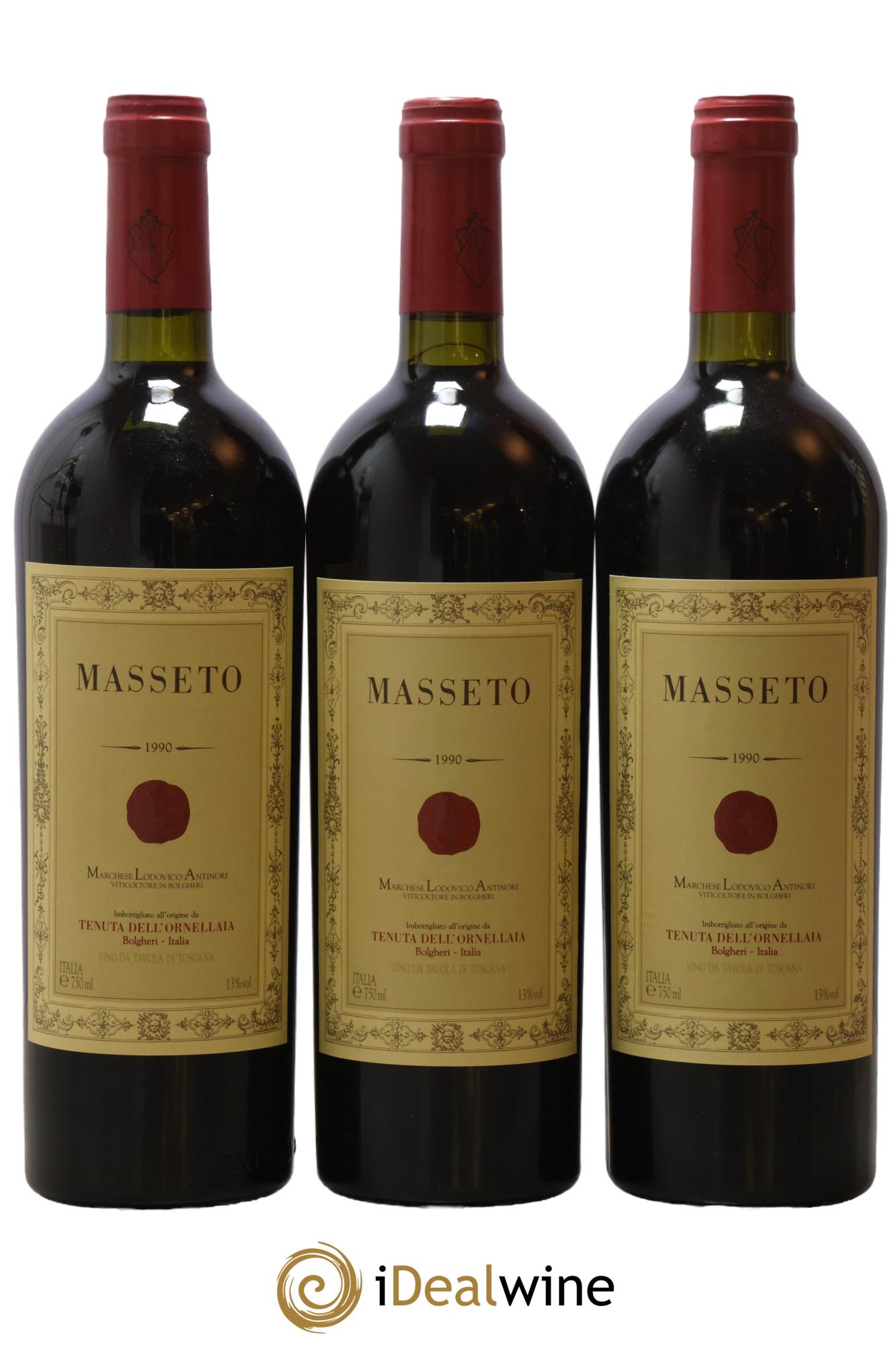 Toscana IGT Tenuta Dell'Ornellaia Masseto Frescobaldi 1990 - Lot de 6 bouteilles - 3