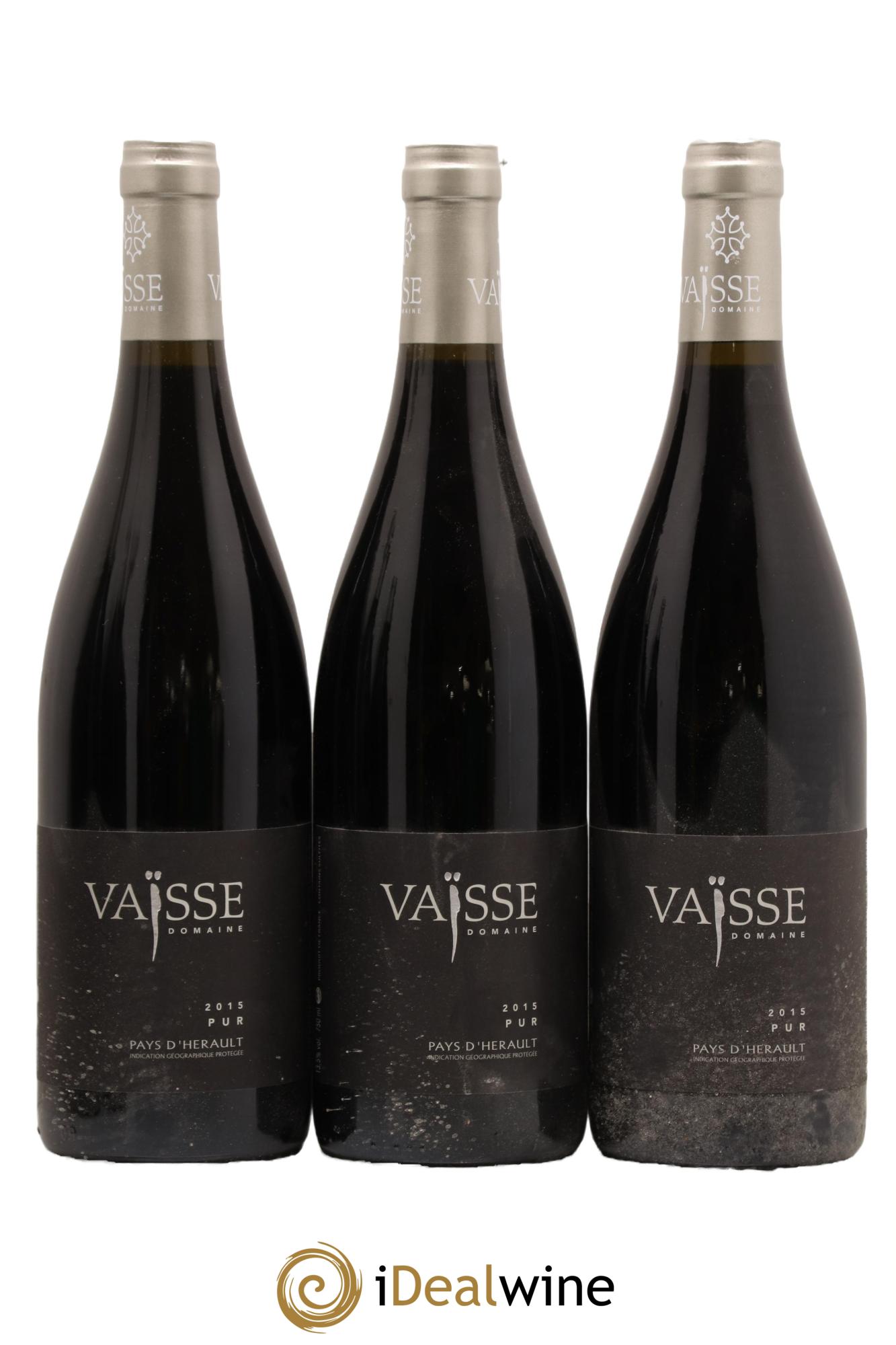 Pays d'Hérault Pur Vaisse (Domaine) 2015 - Lot de 3 bouteilles - 0
