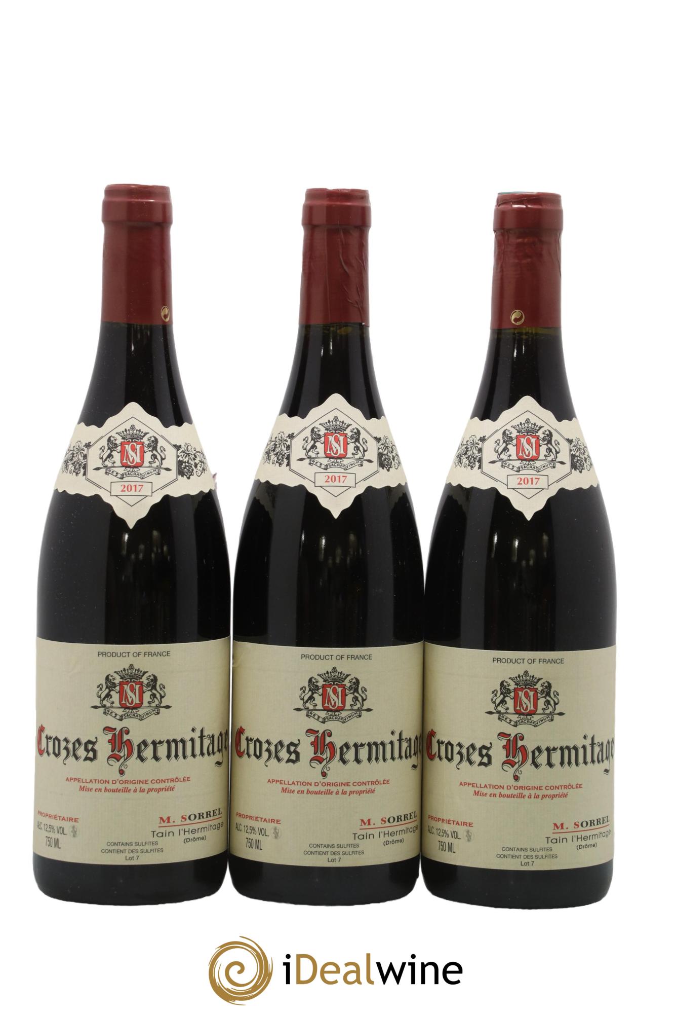 Crozes-Hermitage Marc Sorrel 2017 - Lot de 3 bouteilles - 0
