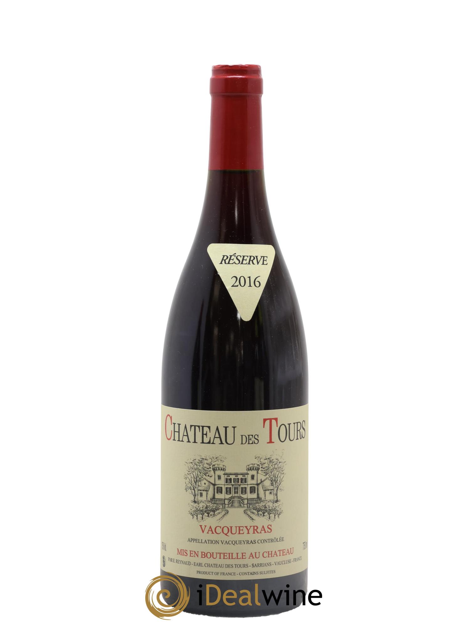Vacqueyras Château des Tours Emmanuel Reynaud 2016 - Lot de 1 bouteille - 0