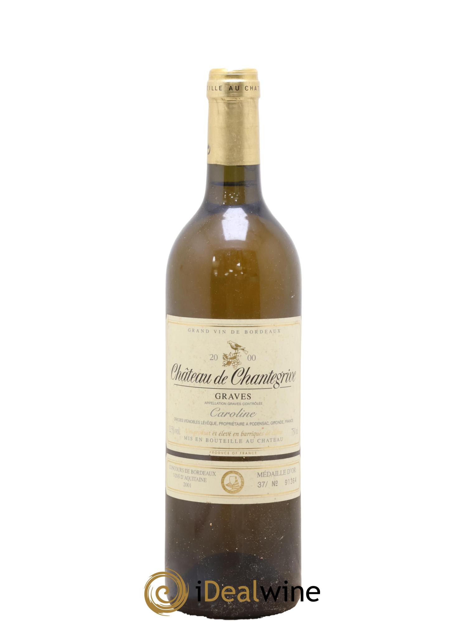Château de Chantegrive Cuvée Caroline 2000 - Lot de 1 bouteille - 0