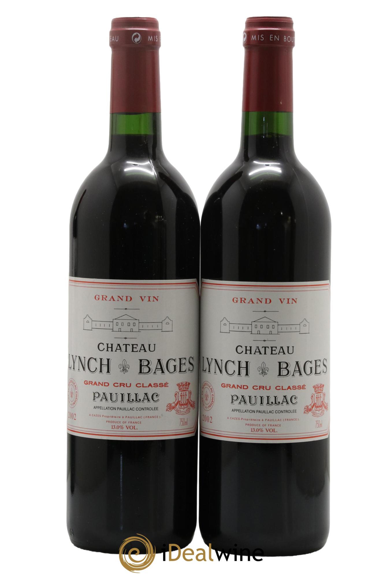 Château Lynch Bages 5ème Grand Cru Classé 2002 - Posten von 2 Flaschen - 0