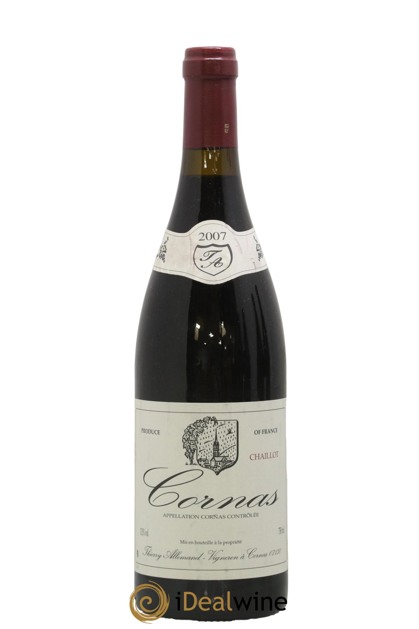 Cornas Chaillot Thierry Allemand 2007 - Lot de 1 bouteille - 0