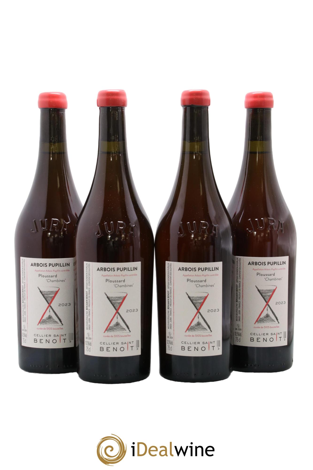 Arbois-Pupillin Ploussard Chambines Cellier Saint Benoît 2023 - Lot de 4 bouteilles - 0