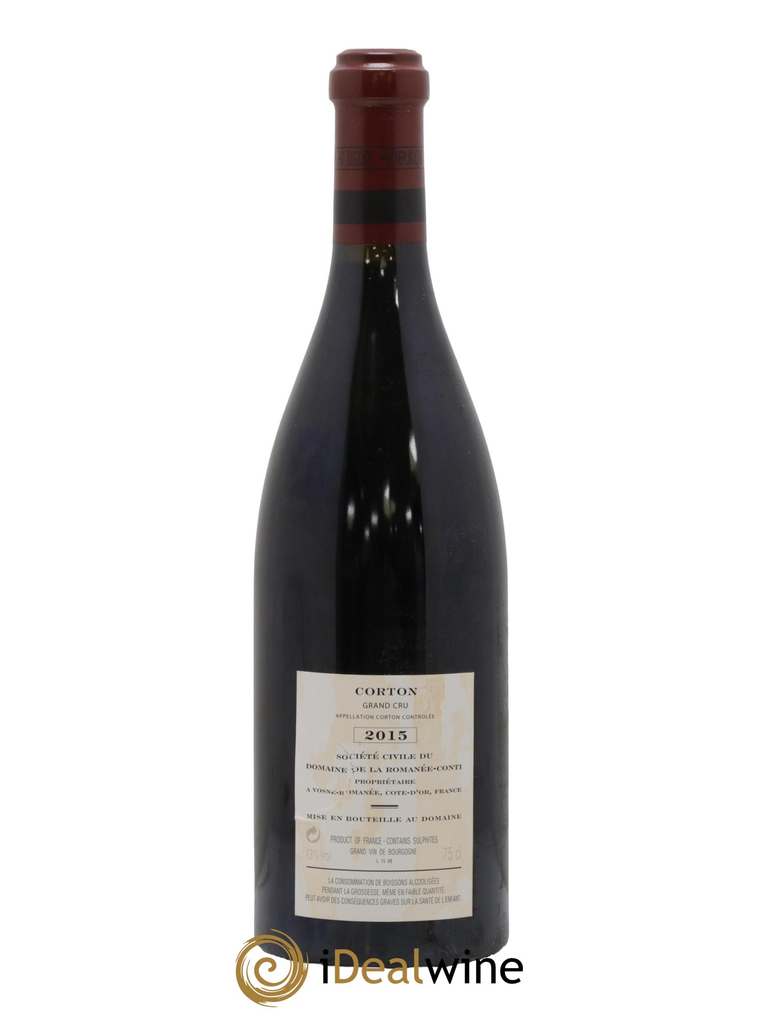 Corton Grand Cru Domaine de la Romanée-Conti 2015 - Lot de 1 bouteille - 1