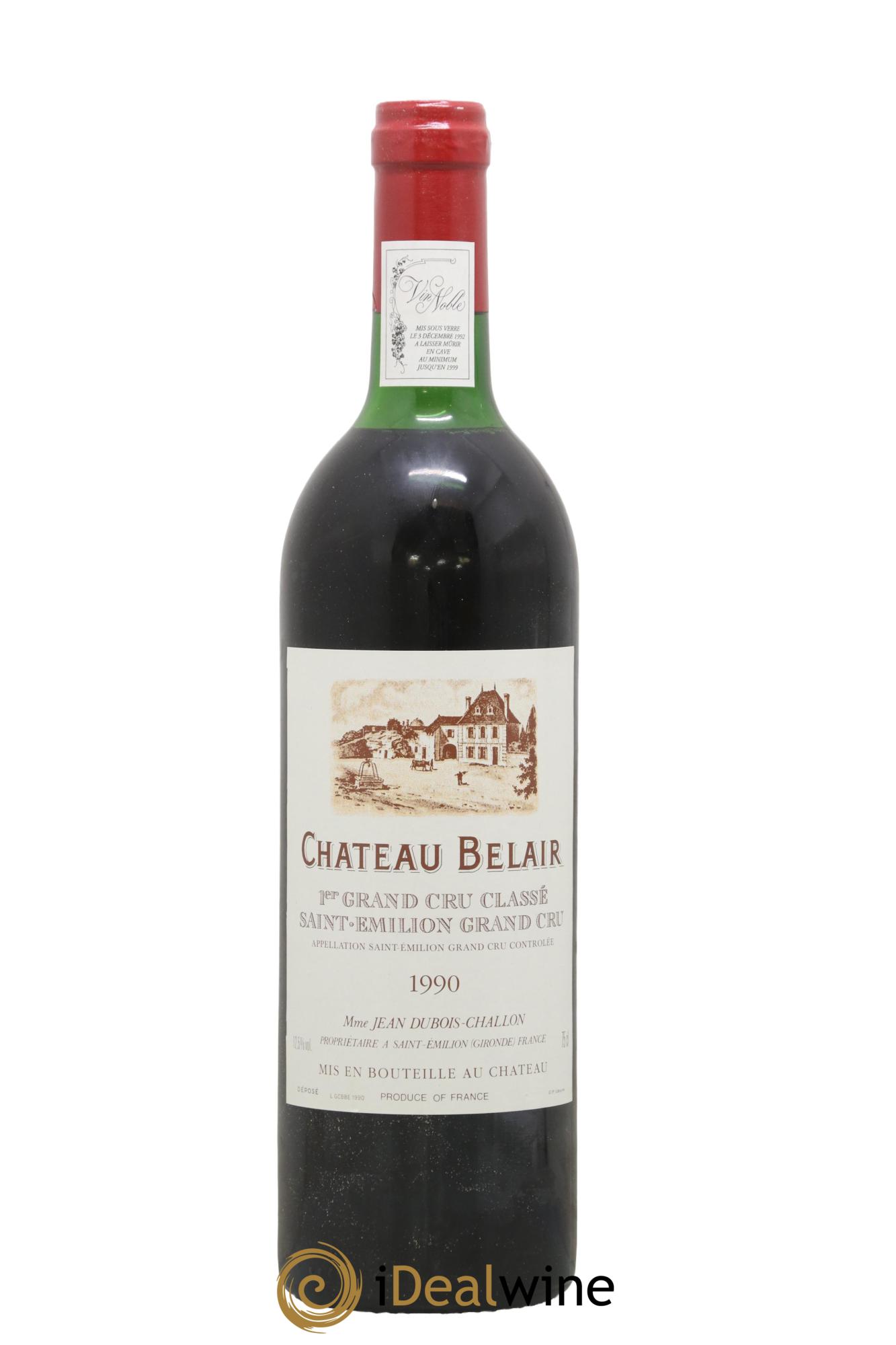 Château Belair (Belair-Monange) 1er Grand Cru Classé B 1990 - Lot de 1 bouteille - 0