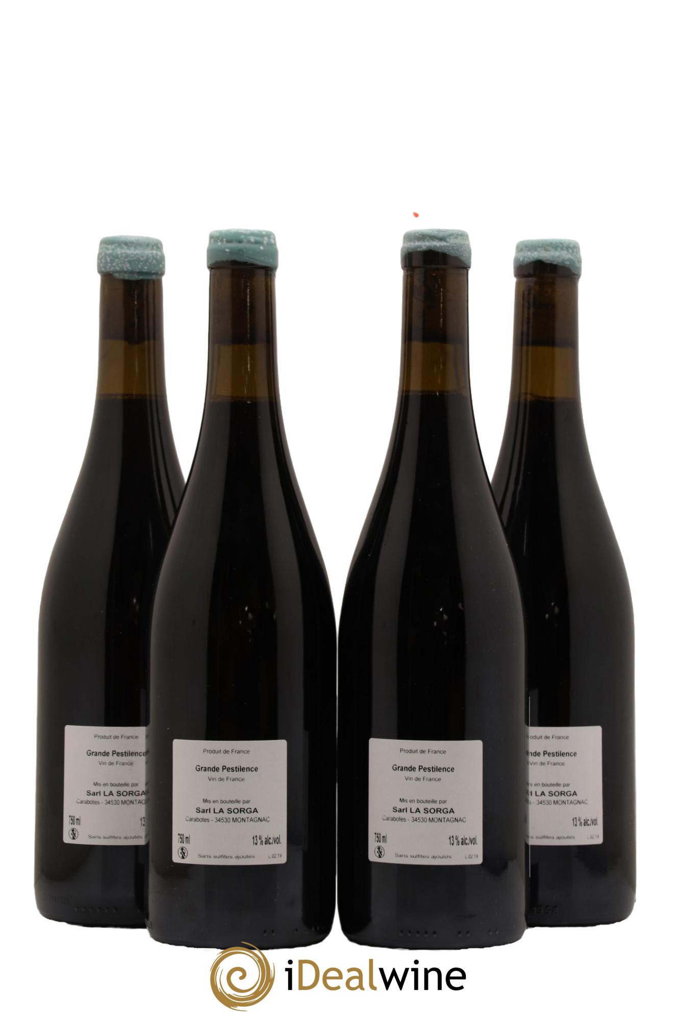 Vin de France Grande pestilence La Sorga Anthony Tortul 2019 - Lot de 4 bouteilles - 1