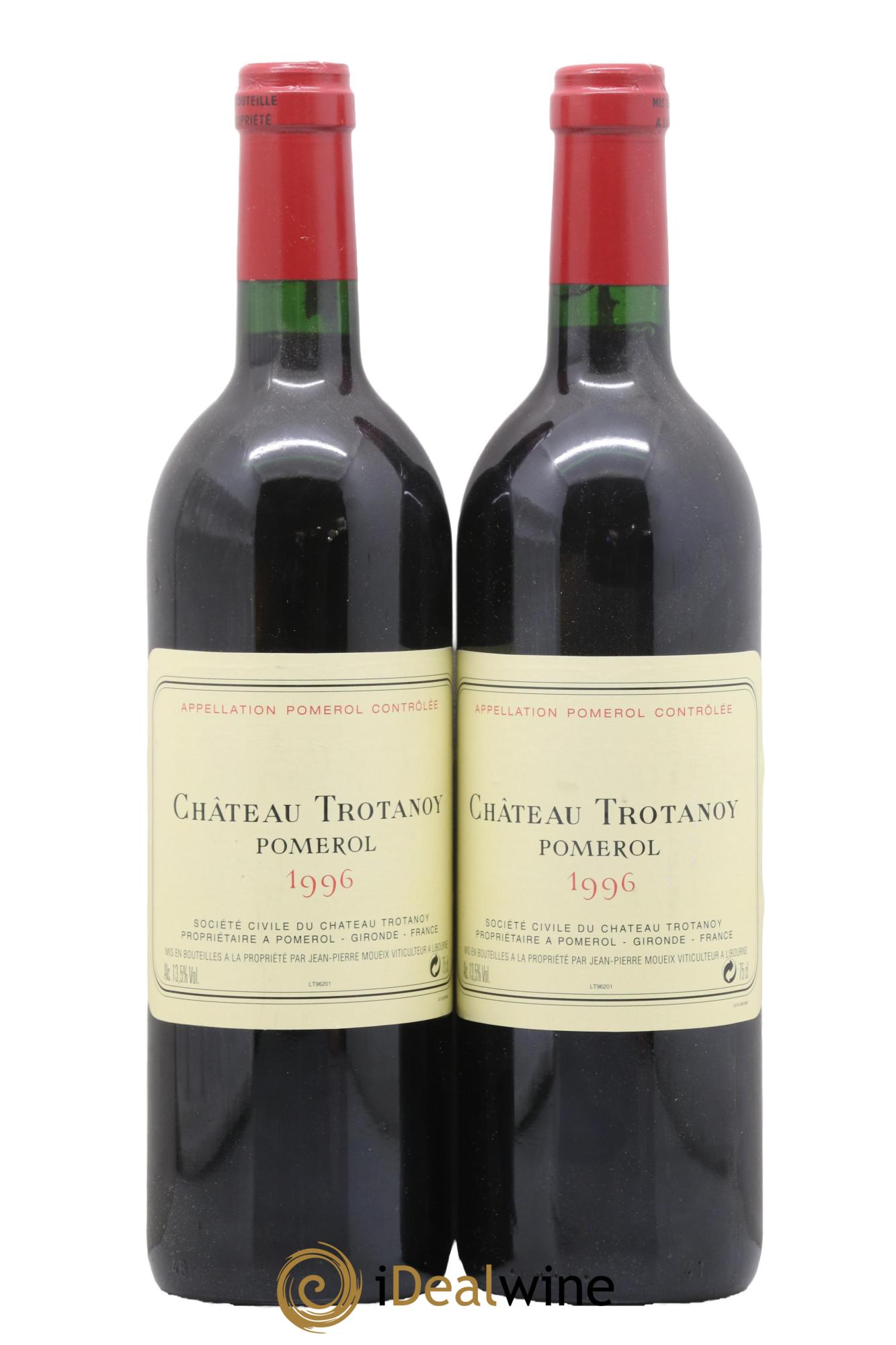 Château Trotanoy 1996 - Lot de 2 bouteilles - 0