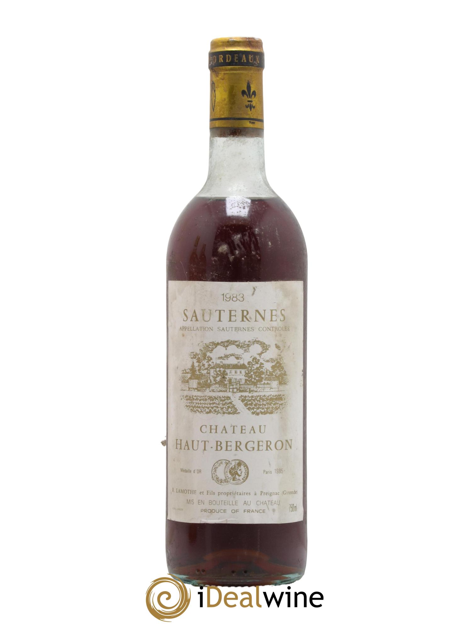 Château Haut-Bergeron 1983 - Lotto di 1 bottiglia - 0