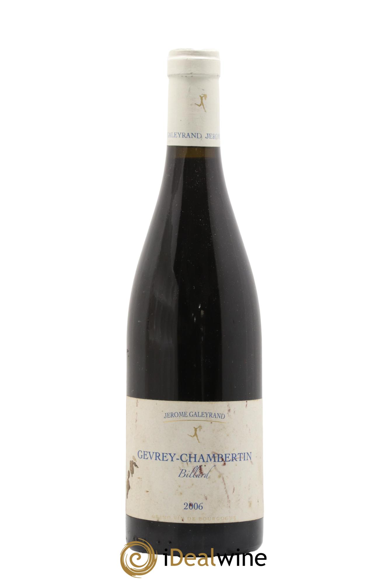 Gevrey-Chambertin Billard Domaine Jérôme Galeyrand 2006 - Lot de 1 bouteille - 0