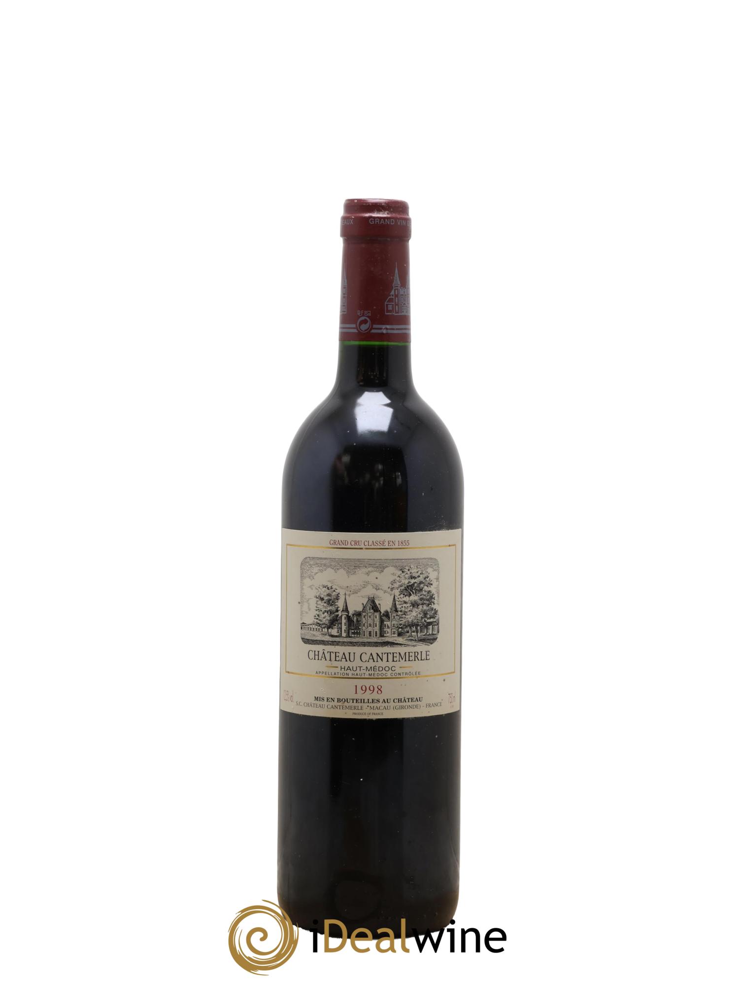 Château Cantemerle 5ème Grand Cru Classé 1998 - Posten von 1 Flasche - 0