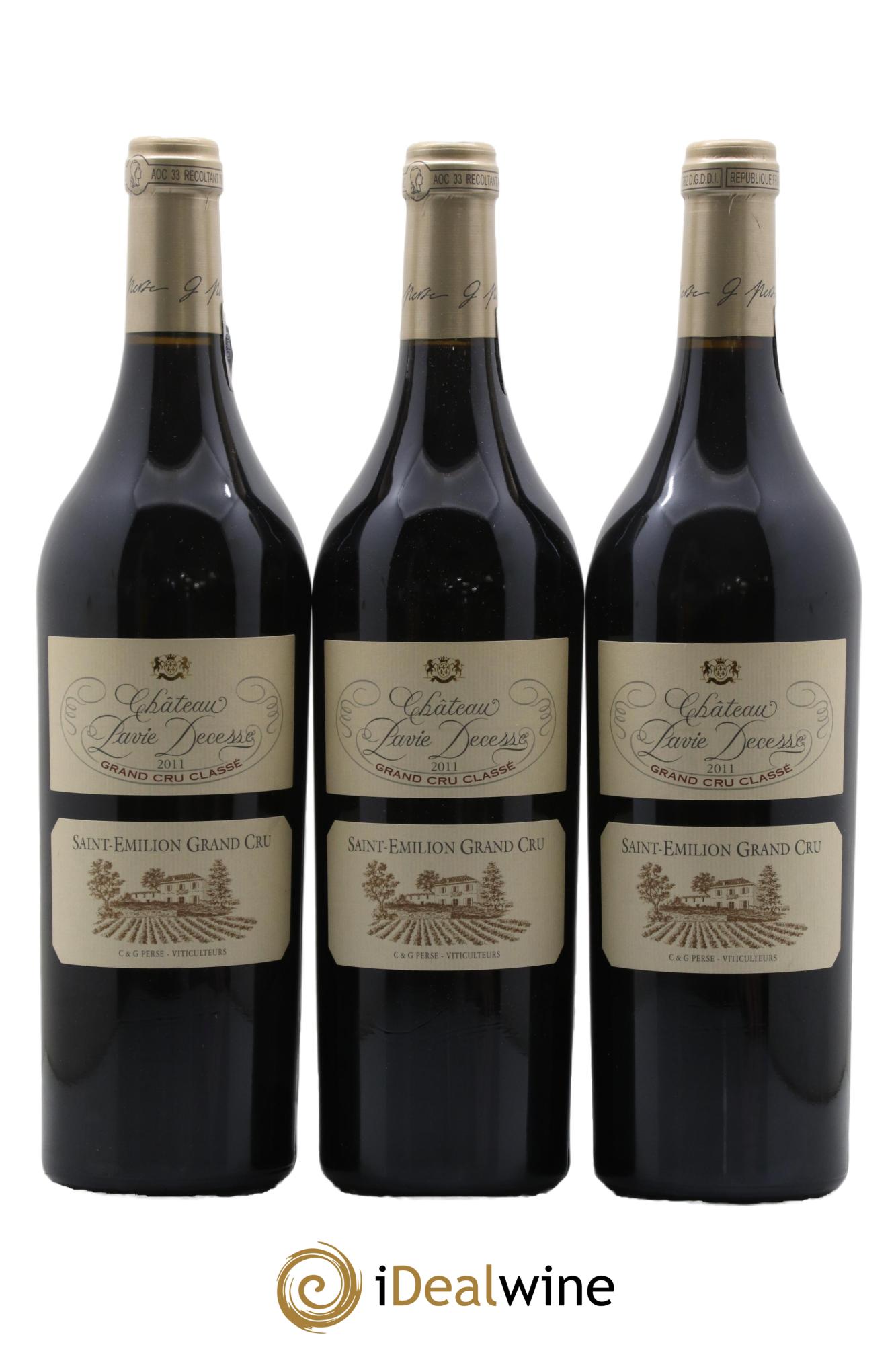 Château Pavie Decesse Grand Cru Classé 2011 - Lotto di 3 bottiglie - 0