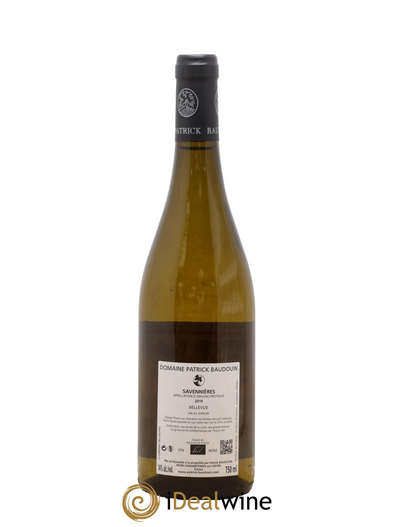 Savennières Bellevue Patrick Baudouin 2019 - Lot de 1 bouteille - 1