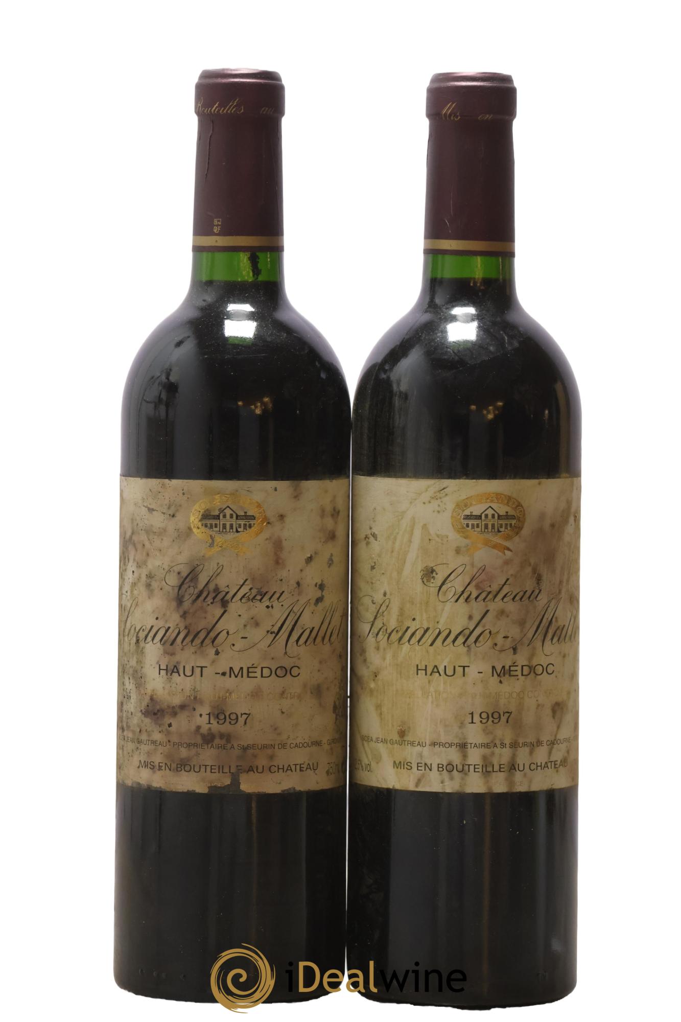 Château Sociando Mallet 1997 - Lot de 2 bouteilles - 0