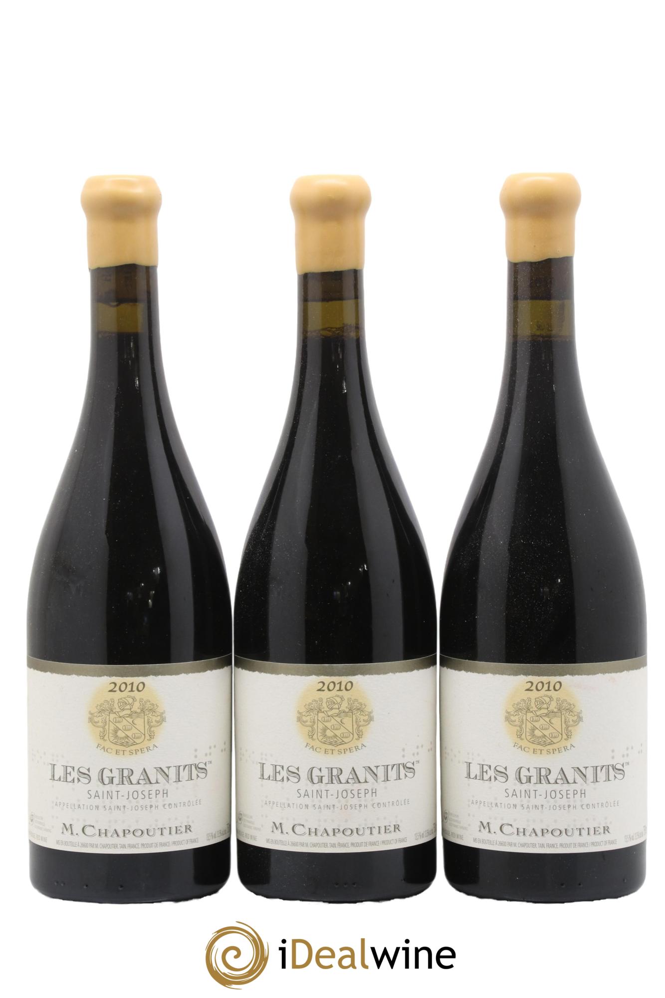 Saint-Joseph Les Granits Chapoutier 2010 - Posten von 6 Flaschen - 2