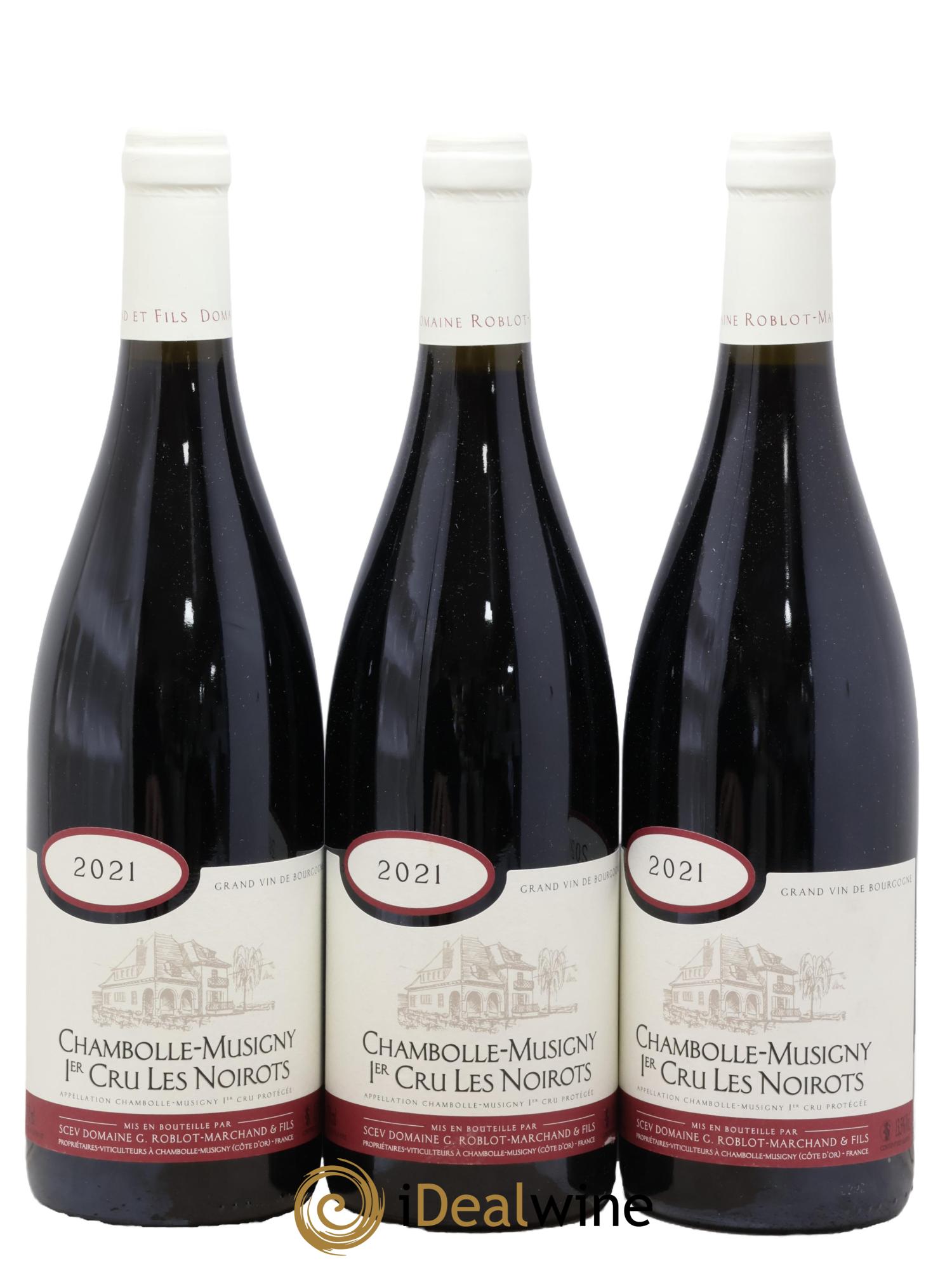 Chambolle-Musigny 1er Cru Les Noirots G.Roblot-Marchand & Fils 2021 - Lot de 3 bouteilles - 0