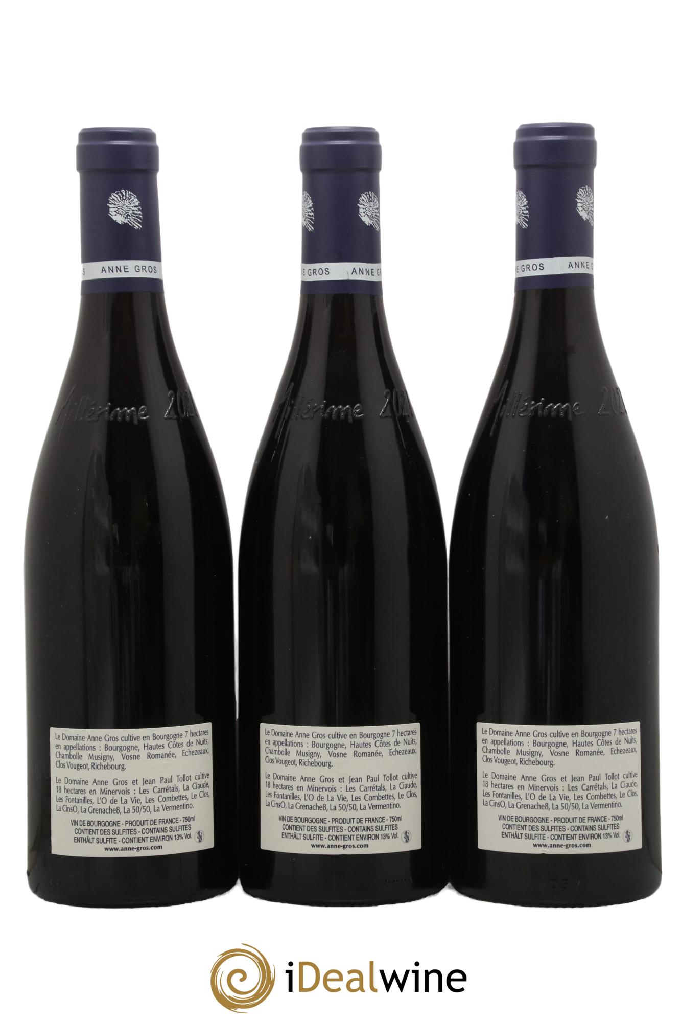 Echezeaux Grand Cru Les Loachausses Anne Gros 2021 - Lot of 3 bottles - 1