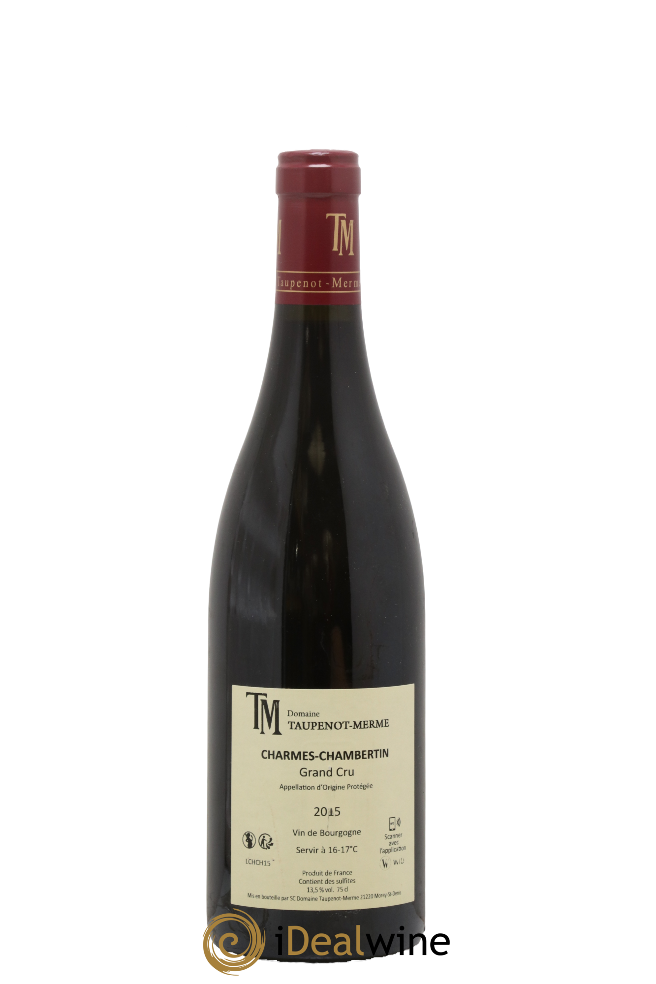 Charmes-Chambertin Grand Cru Taupenot-Merme 2015 - Lot de 1 bouteille - 1