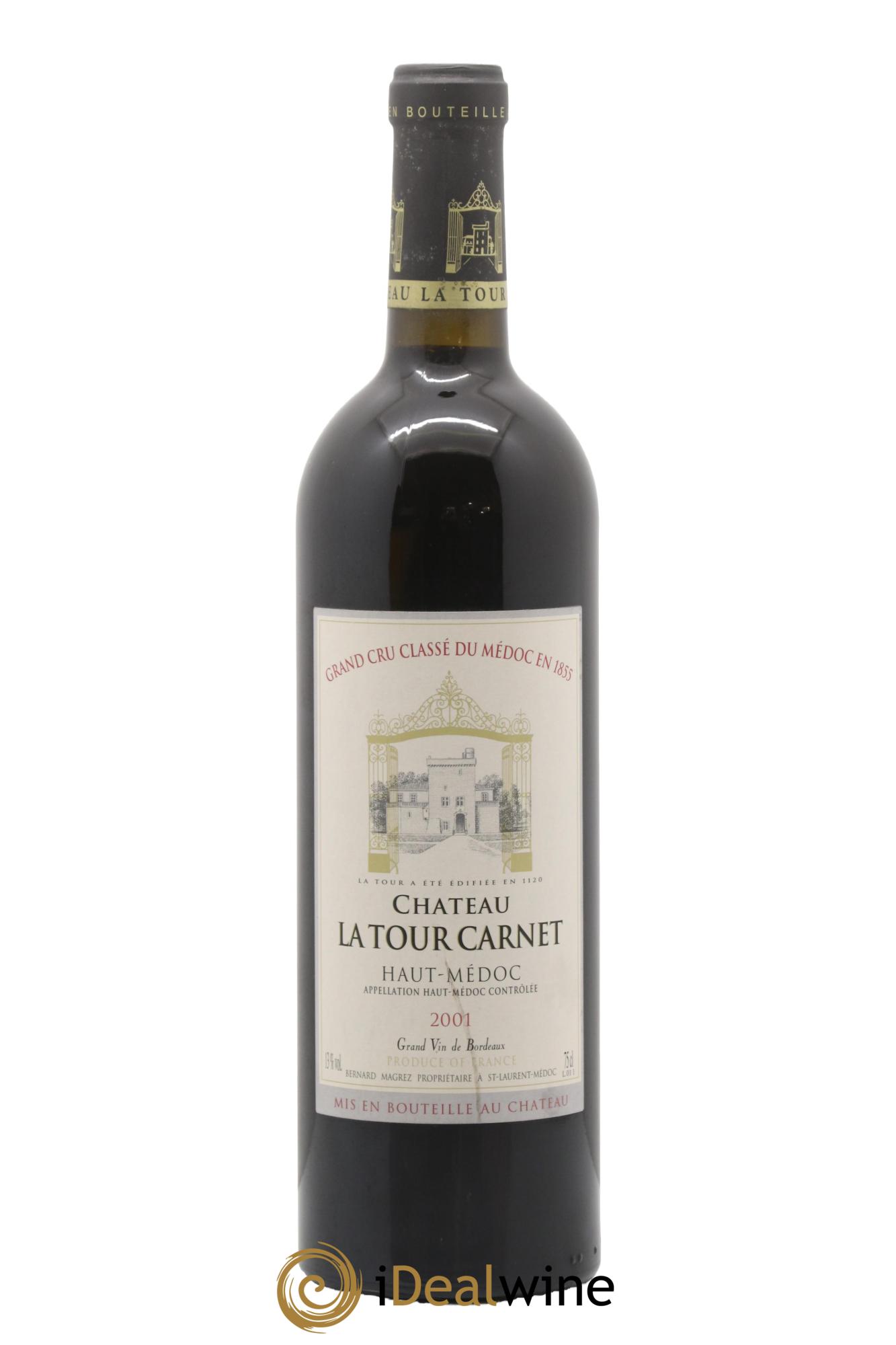 Château la Tour Carnet 4ème Grand Cru Classé 2001 - Lot of 1 bottle - 0