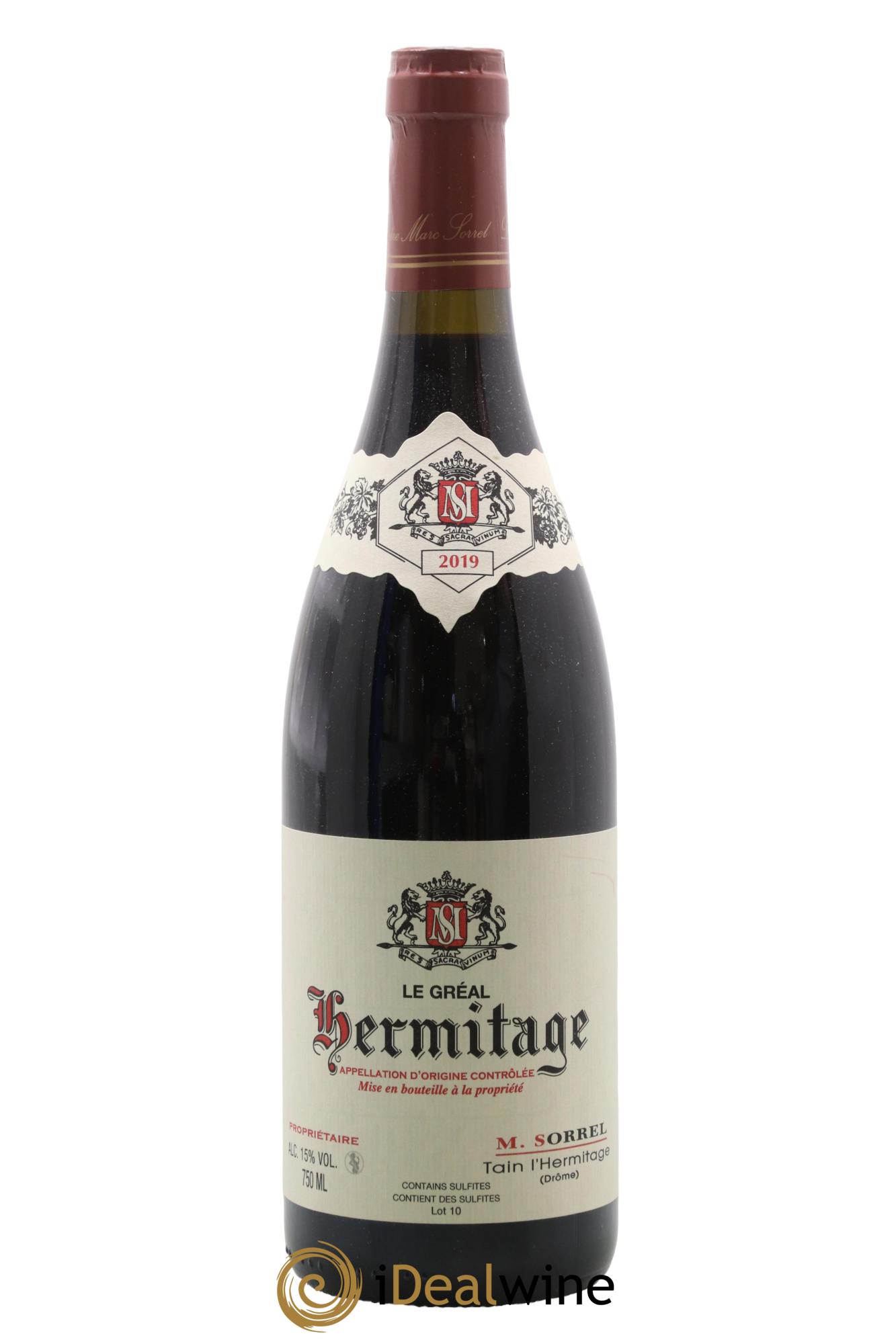 Hermitage Le Gréal Marc Sorrel 2019 - Lot de 1 bouteille - 0
