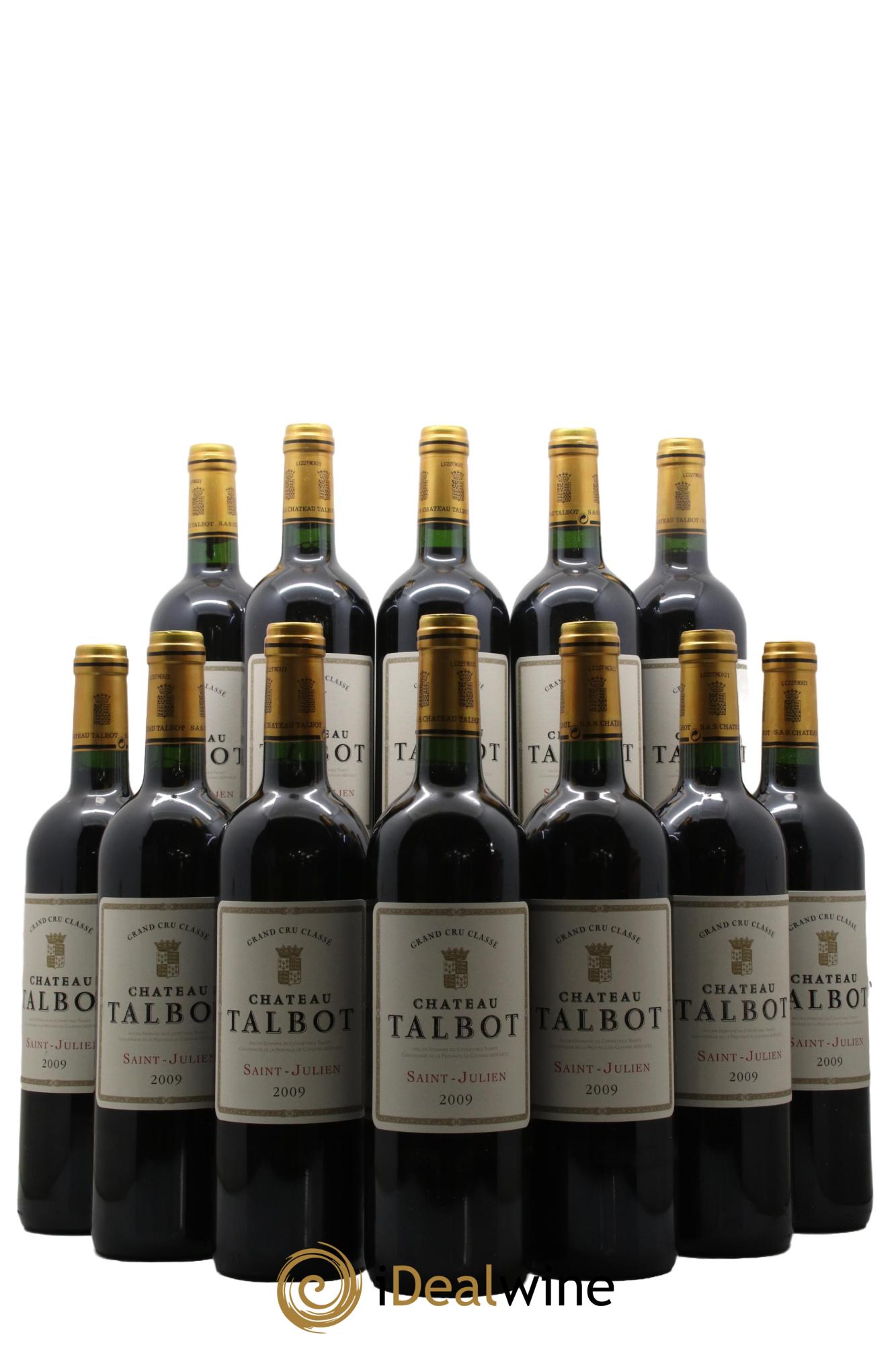 Château Talbot 4ème Grand Cru Classé 2009 - Posten von 12 Flaschen - 0