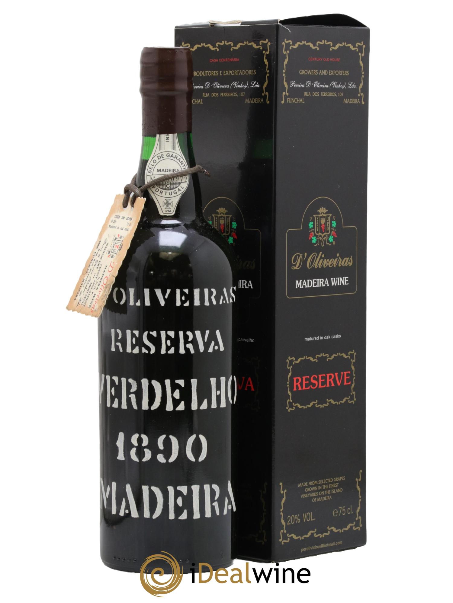 Portugal Madère D'Oliveiras Reserva 1890 - Lot de 1 bouteille - 0