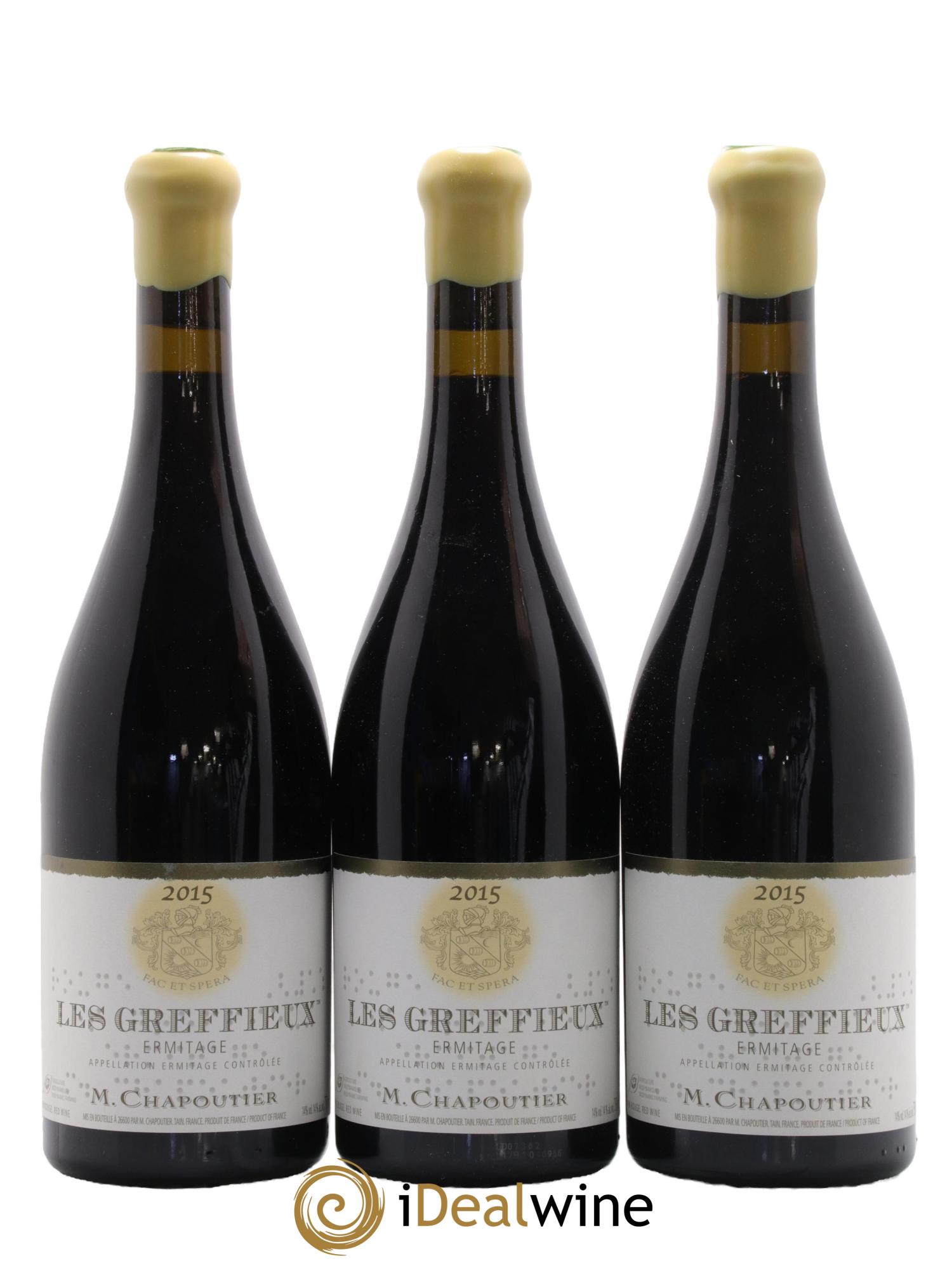 Hermitage Ermitage Les Greffieux Chapoutier 2015 - Lot of 6 bottles - 2