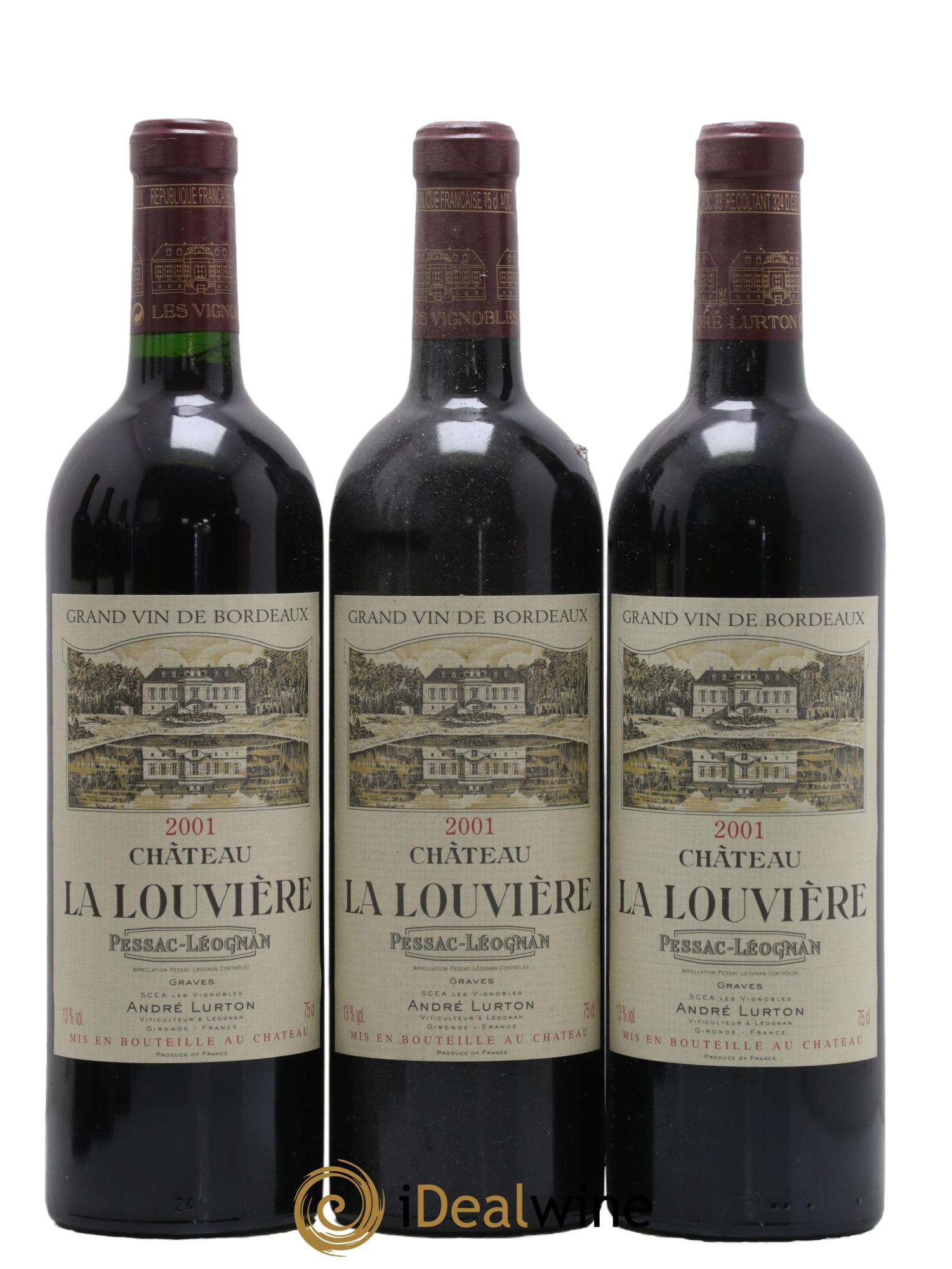 Château la Louvière 2001 - Lot de 12 bouteilles - 2