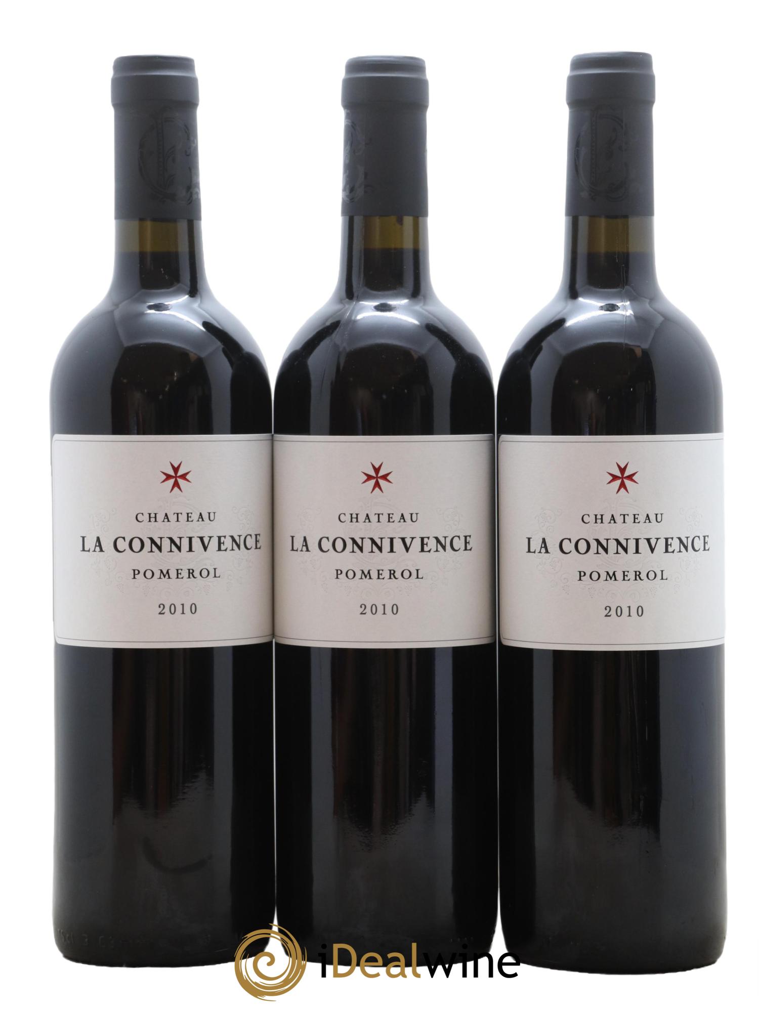 Pomerol Chateau La Connivence 2010 - Lot de 3 bouteilles - 0
