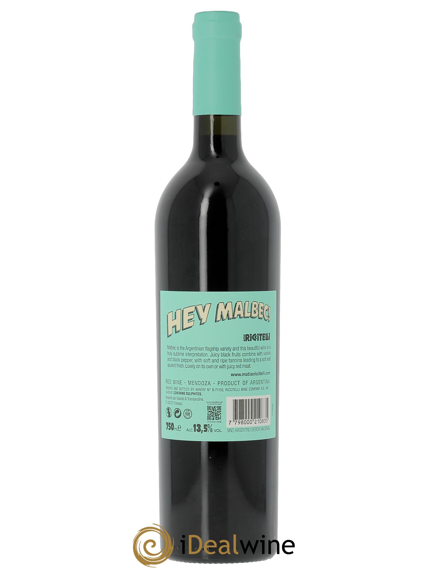 Mendoza Matias Riccitelli Hey Malbec  2024 - Posten von 1 Flasche - 1