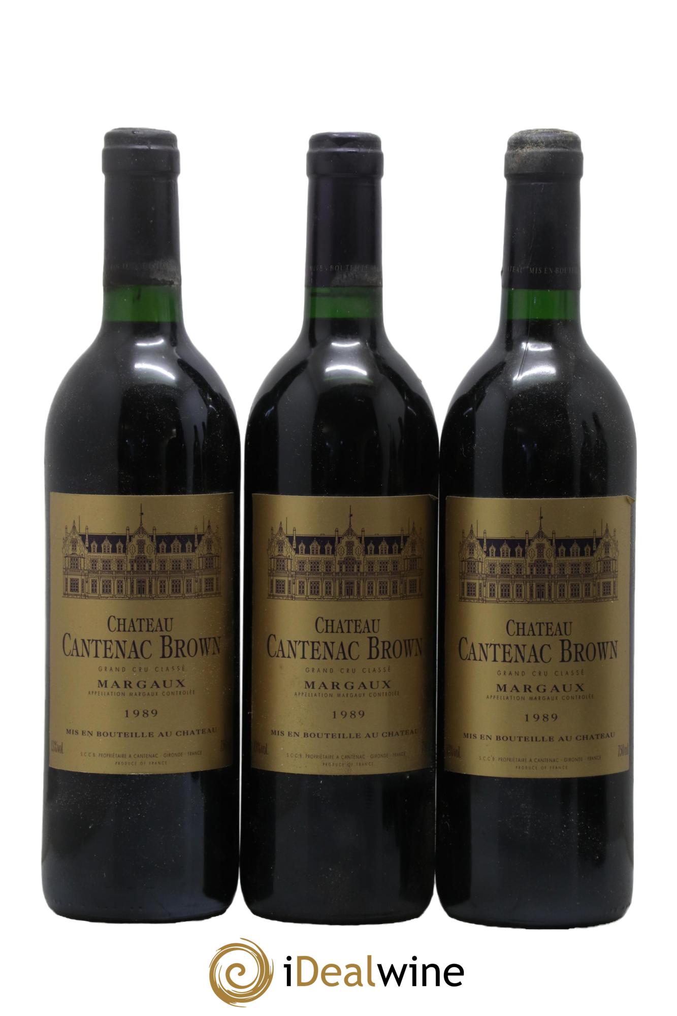 Château Cantenac Brown 3ème Grand Cru Classé  1989 - Posten von 3 Flaschen - 0