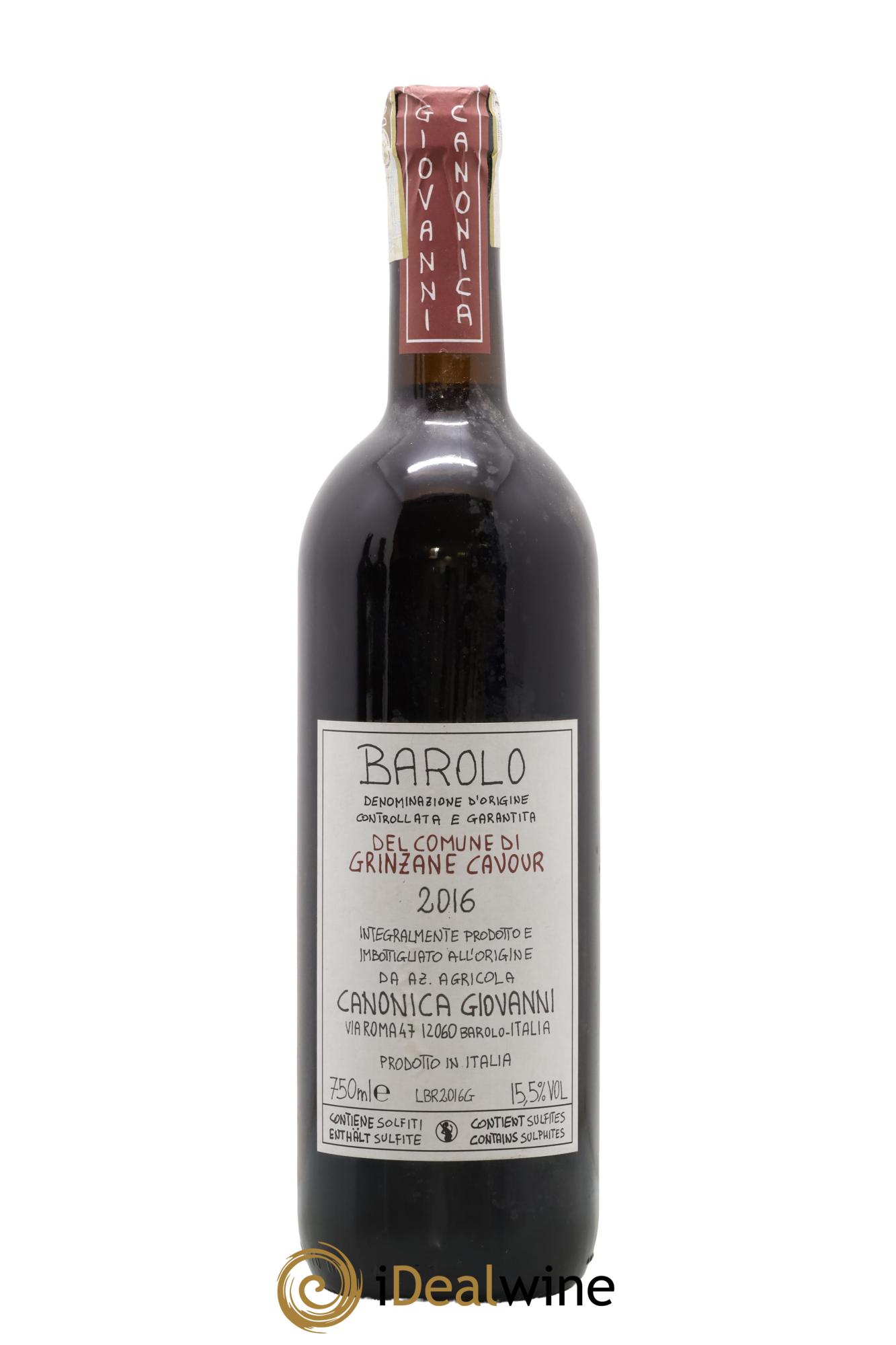 Barolo DOCG Grinzane Cavour Giovanni Canonica 2016 - Posten von 1 Flasche - 0
