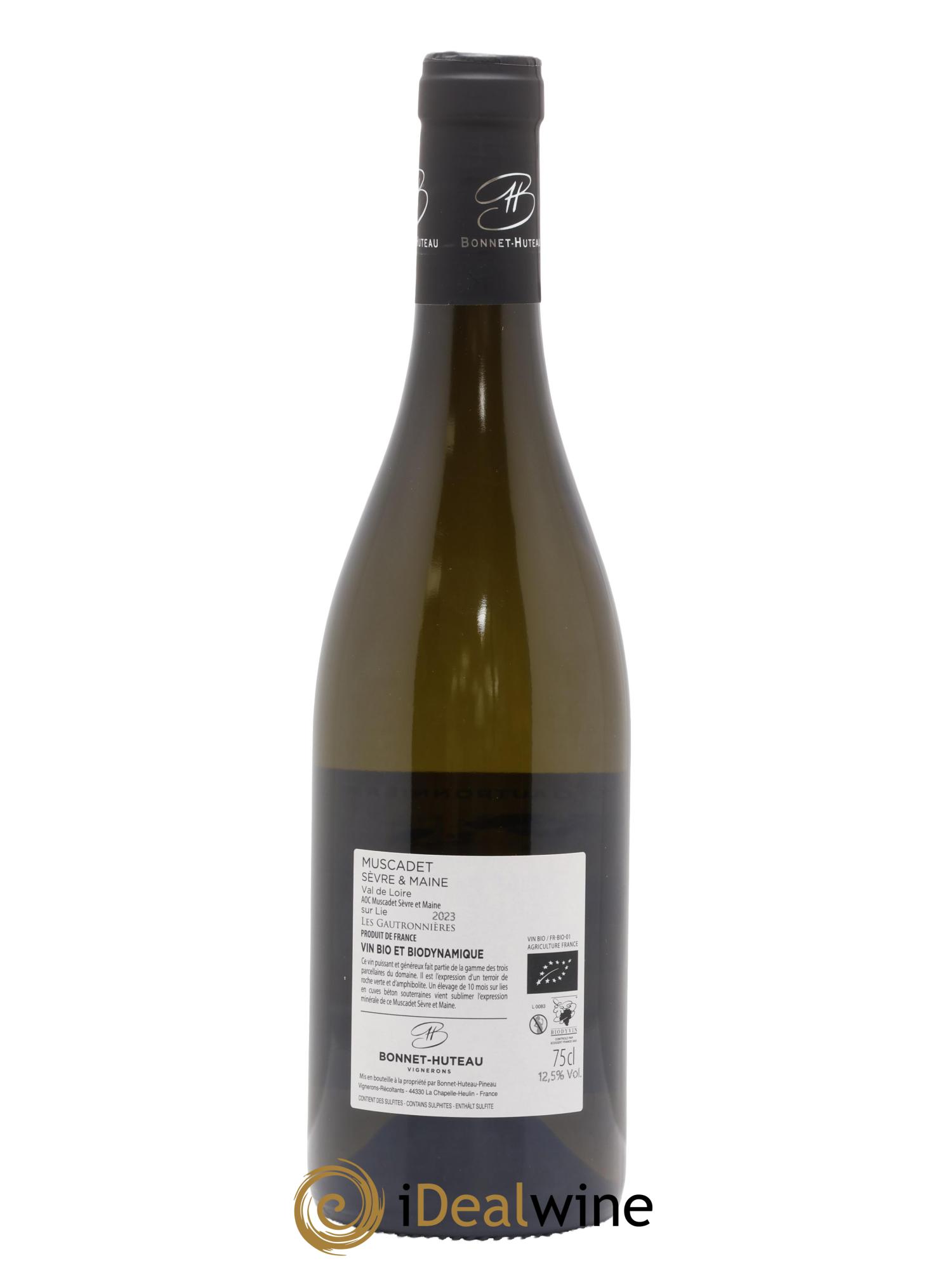 Muscadet-Sèvre-et-Maine sur lie Bonnet Huteau Les Gautronnieres 2023 - Lotto di 1 bottiglia - 1