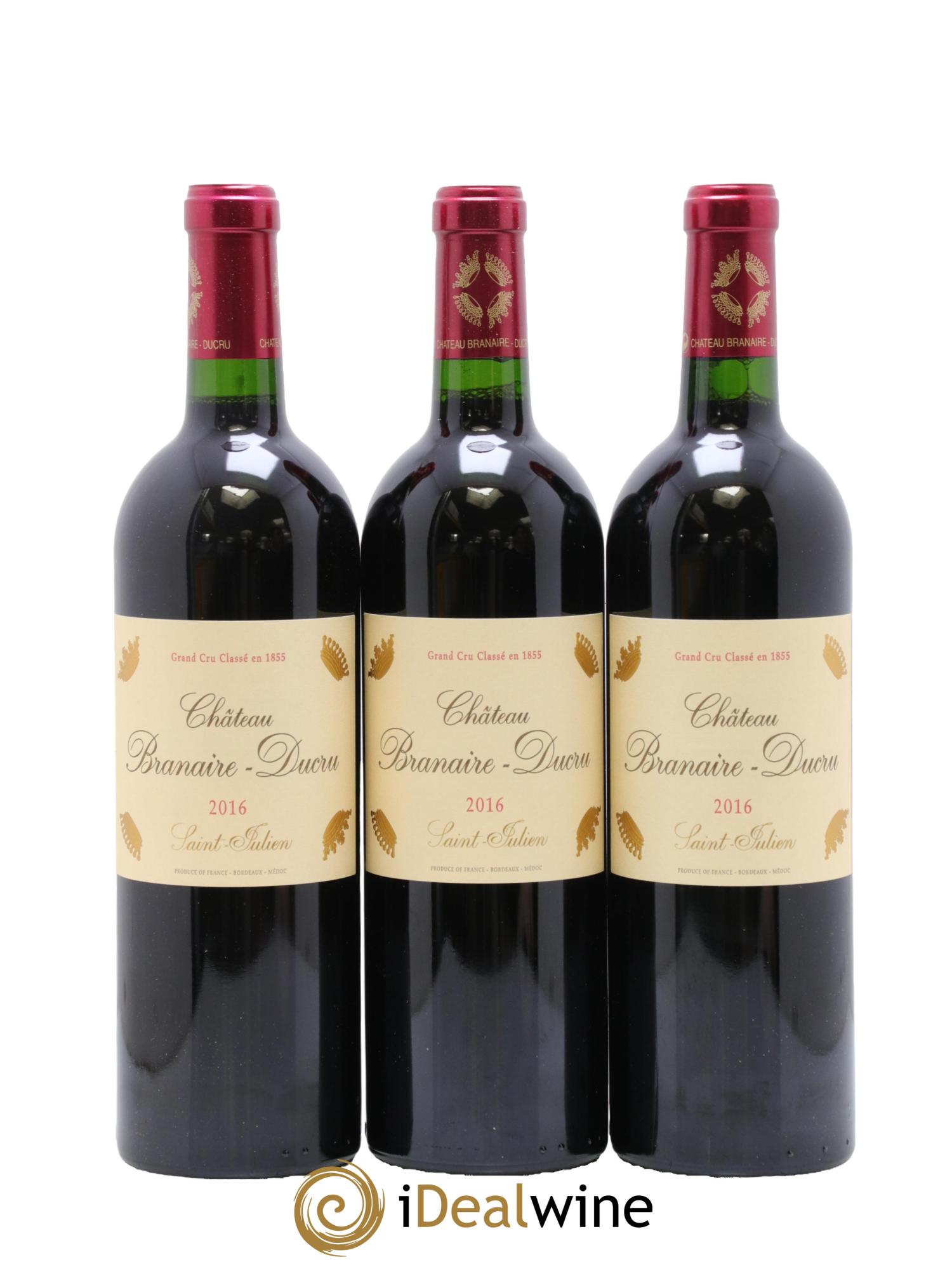 Château Branaire Ducru 4ème Grand Cru Classé 2016 - Posten von 3 Flaschen - 0