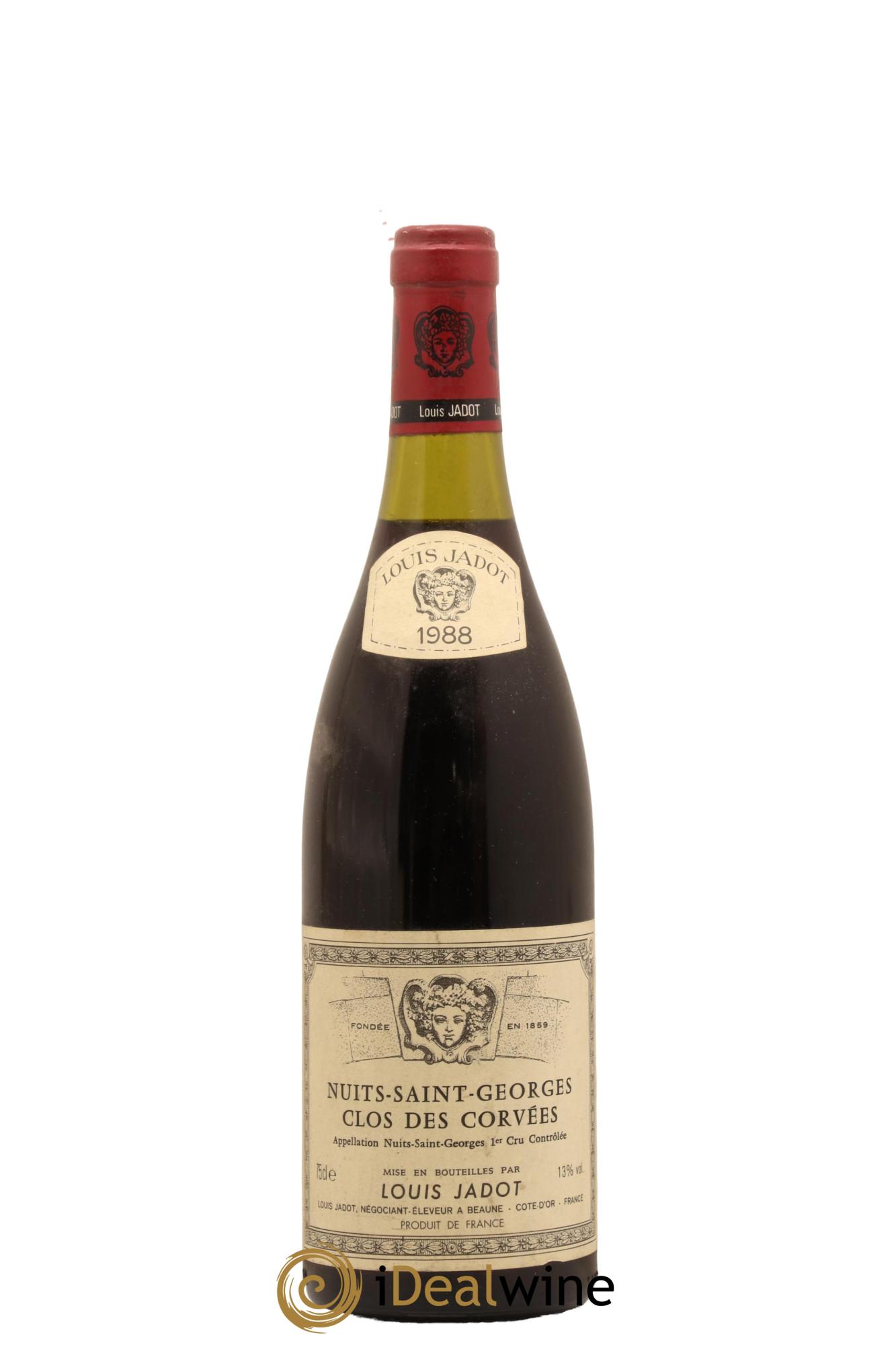 Nuits-Saint-Georges 1er Cru Clos des Corvees Louis Jadot 1988 - Lot de 1 bouteille - 0