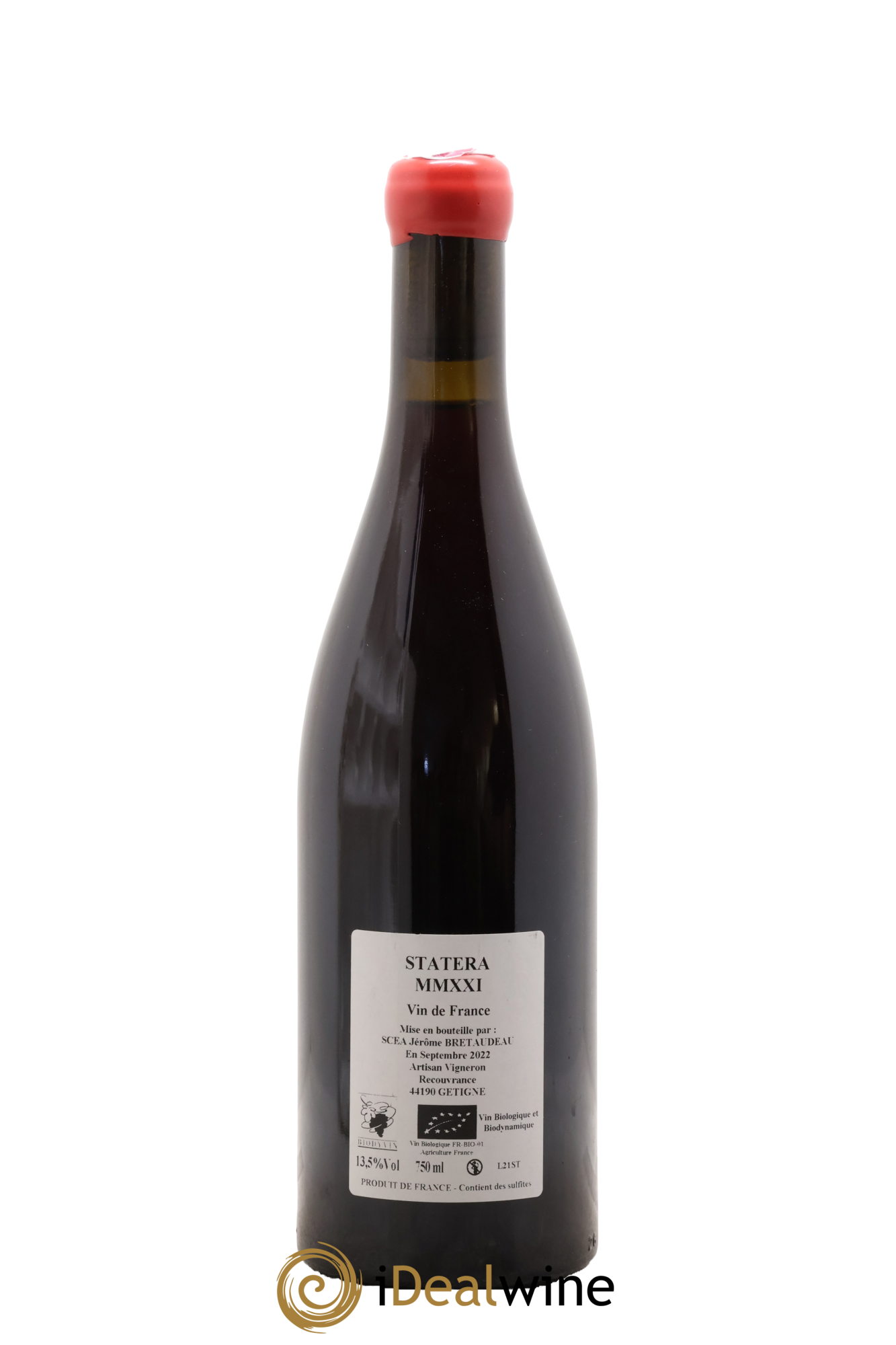 Vin de France Statera Jérôme Bretaudeau - Domaine de Bellevue 2021 - Lot of 1 bottle - 1