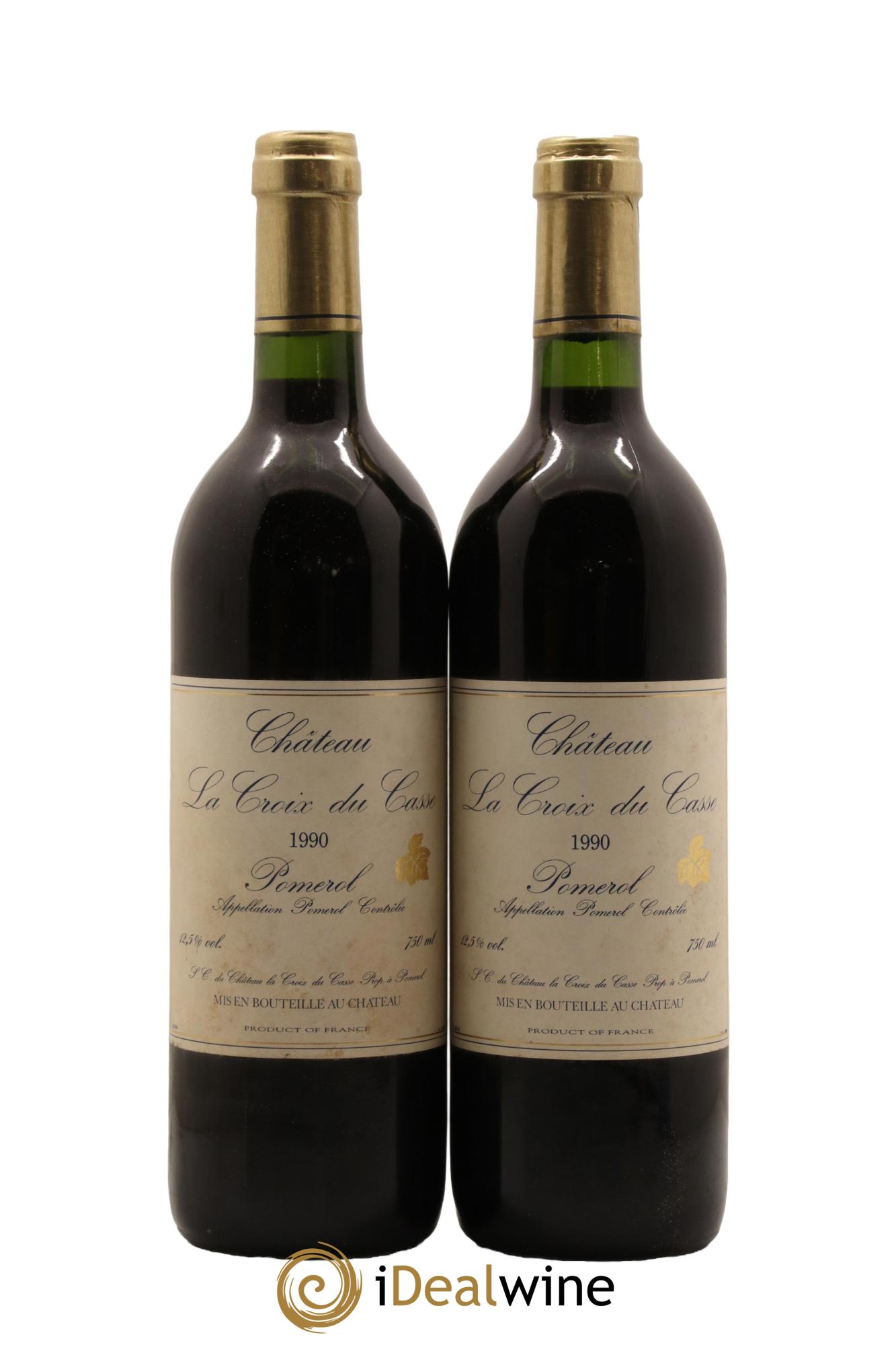 Château la Croix du Casse 1990 - Lot de 2 bouteilles - 0