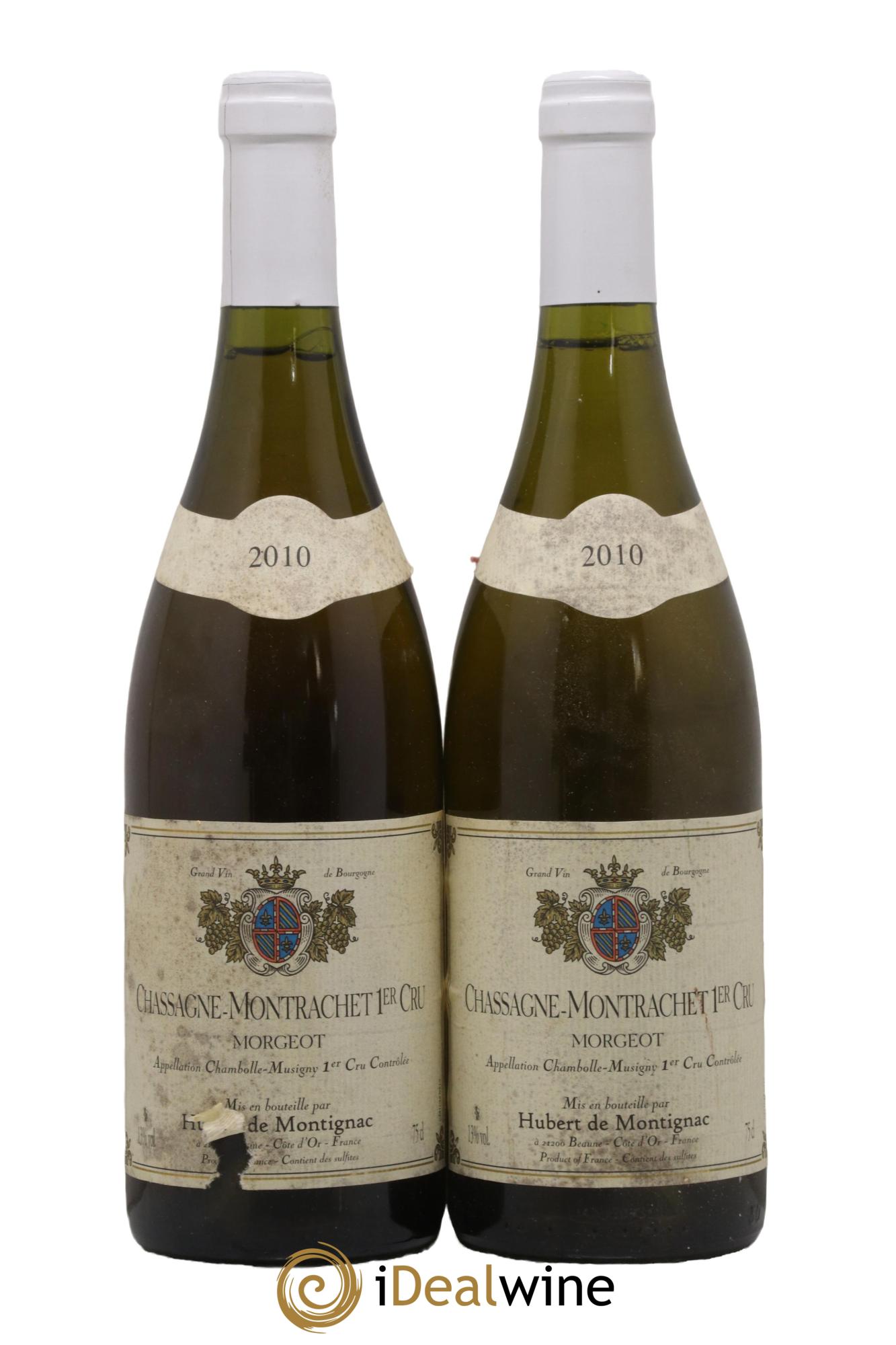Chassagne-Montrachet 1er Cru Morgeot Domaine Hubert de Montignac 2010 - Lot de 2 bouteilles - 0
