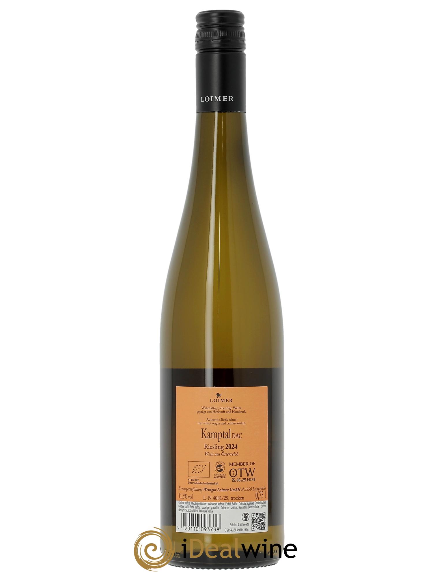 Riesling Loimer Loiseberg 2024 - Lot de 1 bouteille - 1