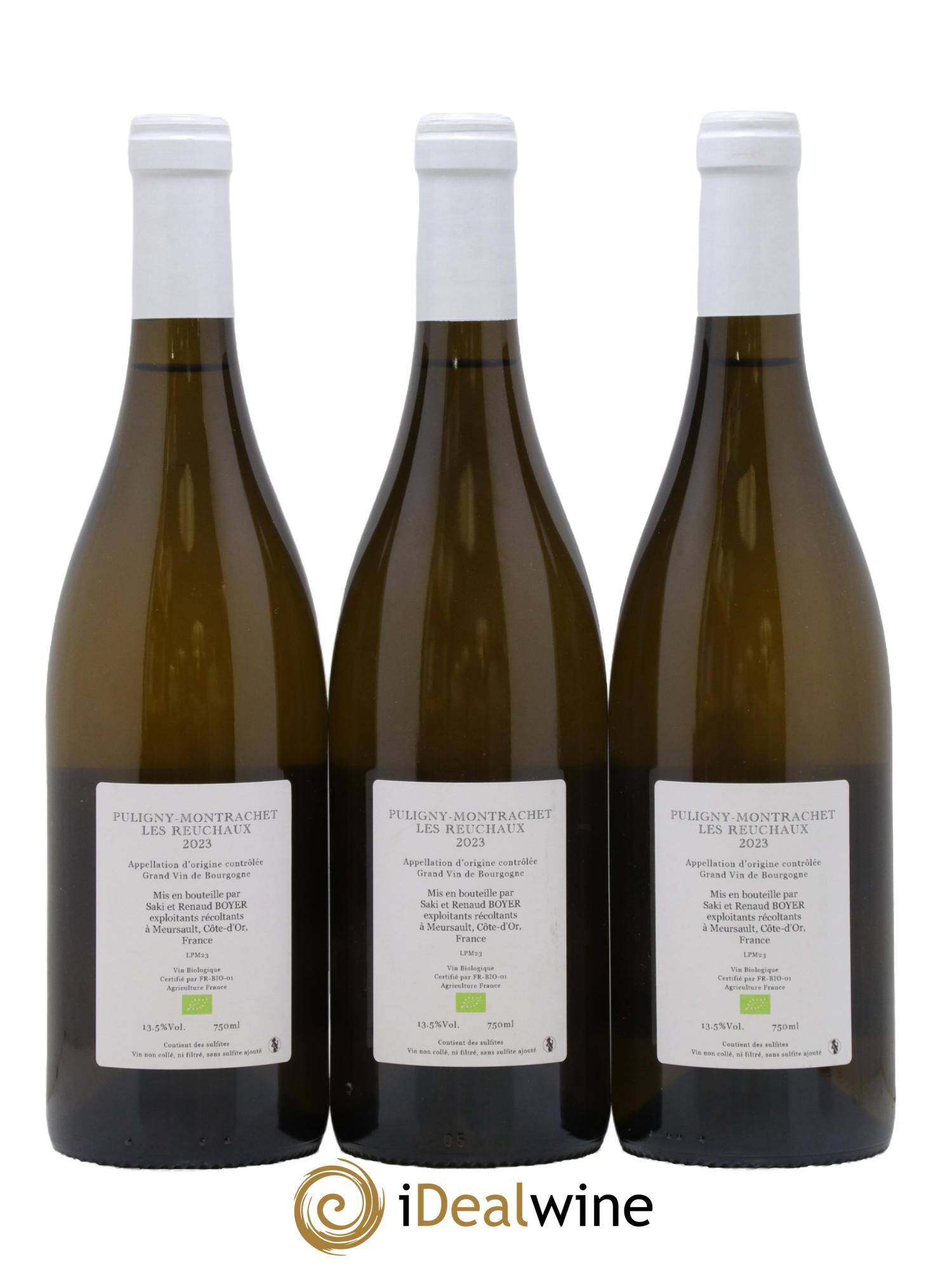 Puligny-Montrachet Les Reuchaux Renaud Boyer 2023 - Lot of 3 bottles - 1