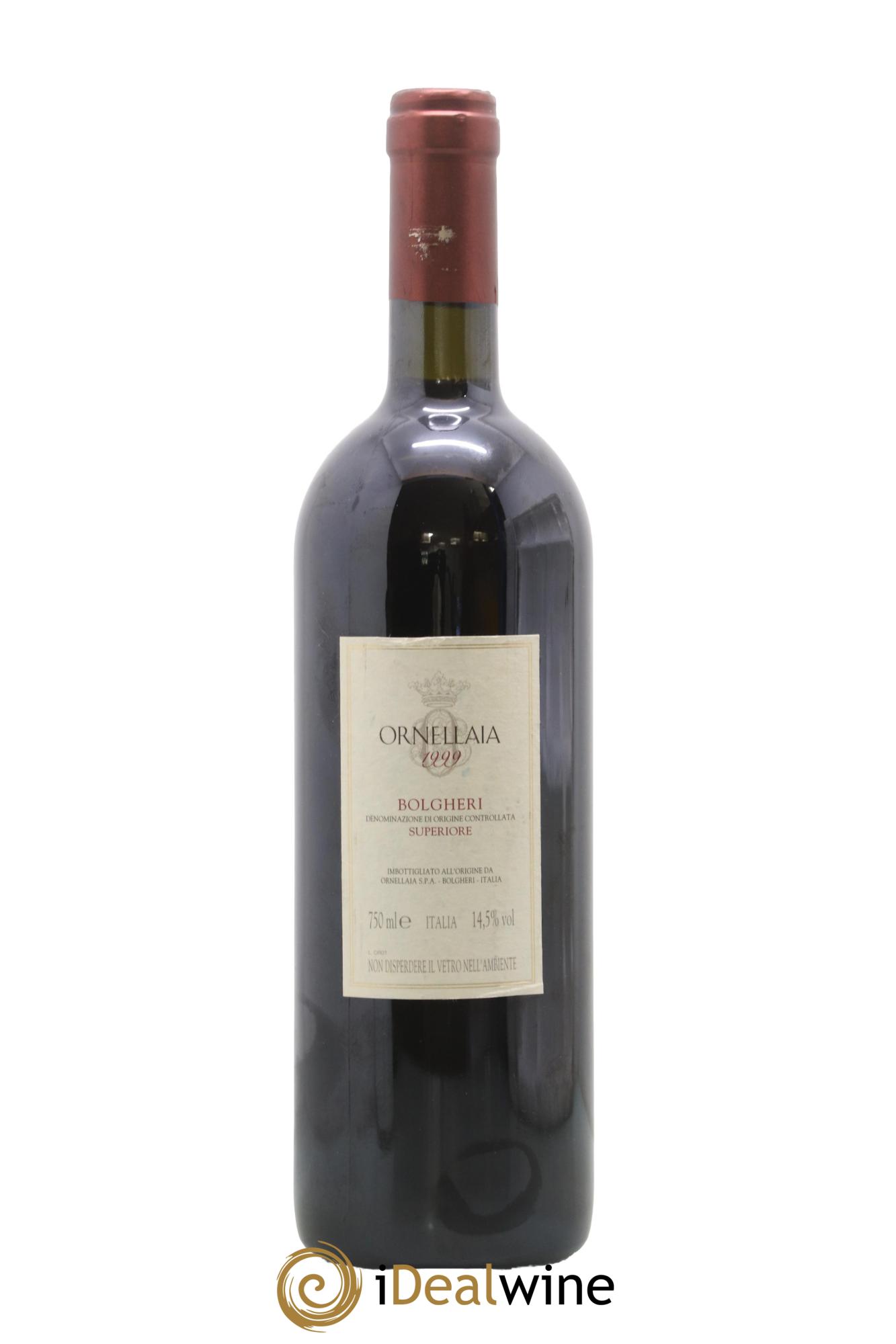 Bolgheri DOC Superiore Ornellaia Tenuta Dell'Ornellaia - Frescobaldi 1999 - Lot de 1 bouteille - 1