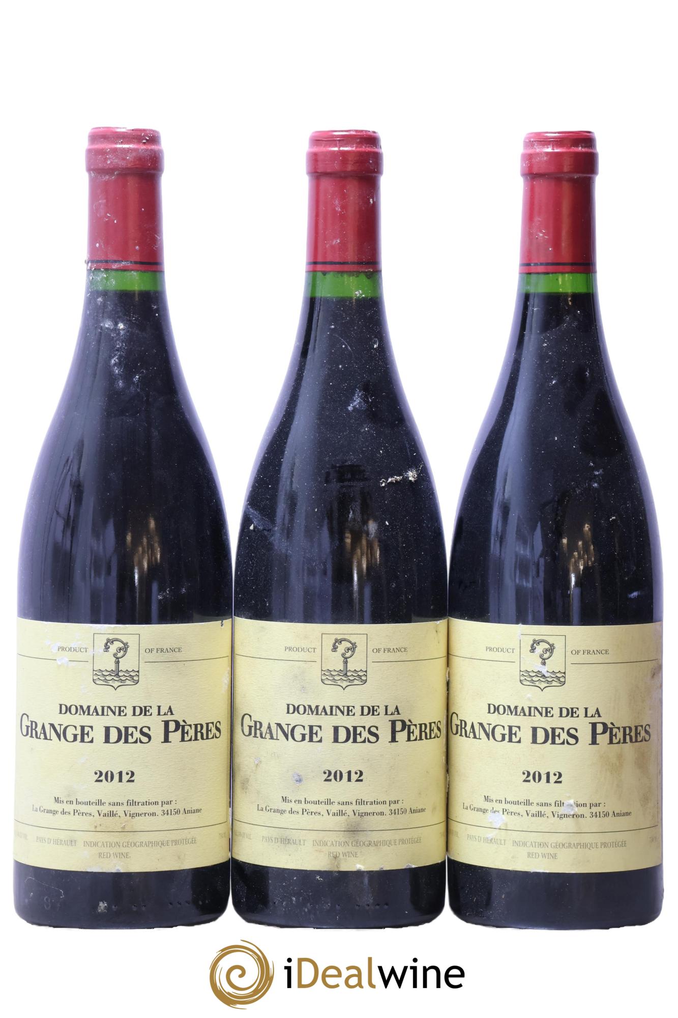 Pays d'Hérault Grange des Pères Laurent Vaillé 2012 - Lot de 3 bouteilles - 0