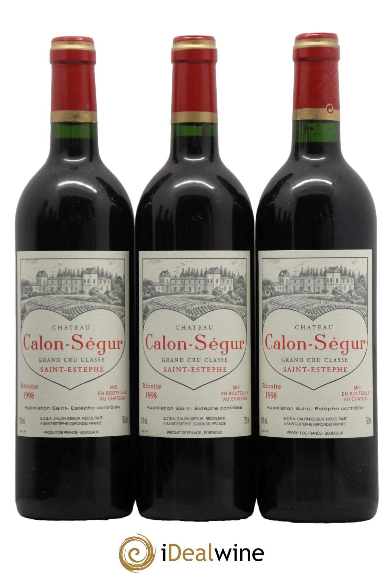 Château Calon Ségur 3ème Grand Cru Classé  1998 - Lot of 12 bottles - 3